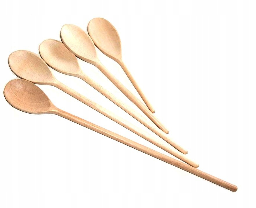 

Łyżka drewniana Owalna Szwedzka 5 Szt Zestaw