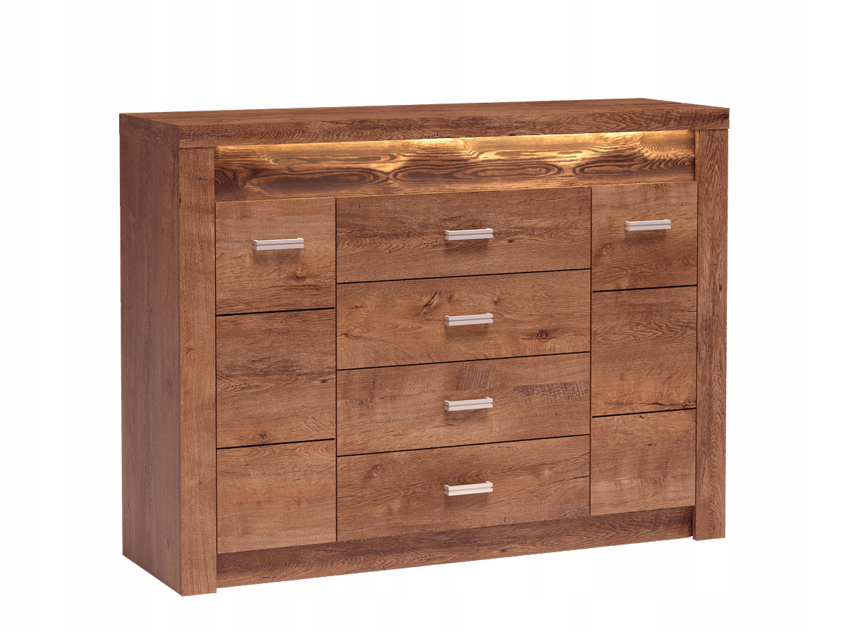 Klasická velká komoda Velaro 137 cm Obývací pokoj Kancelář Police Jasan Světlý