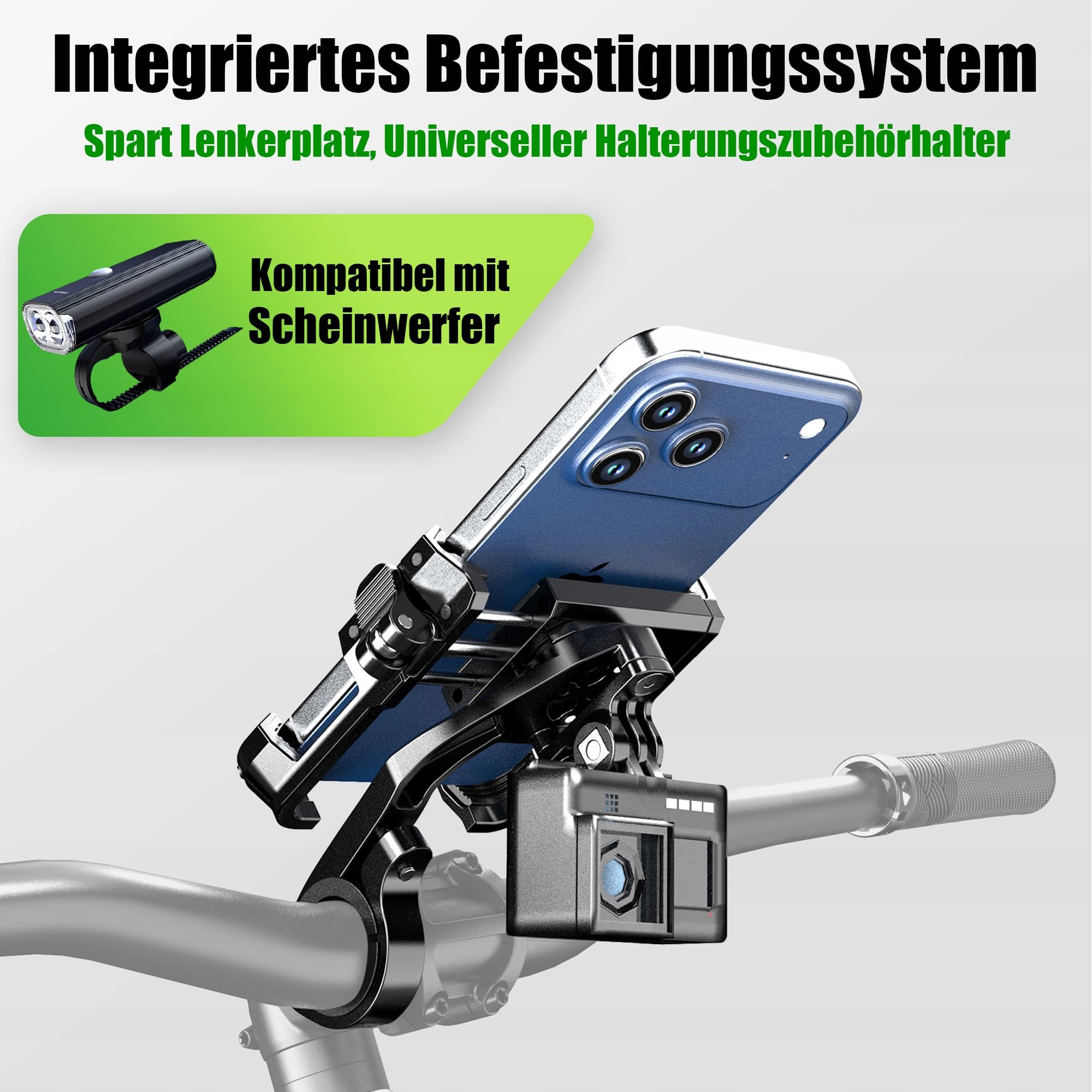 Uchwyt Rowerowy Na Telefon CNC Aluminiowy Antywibracyjny 4 Do 7 Cali RBRL — miniatura 5