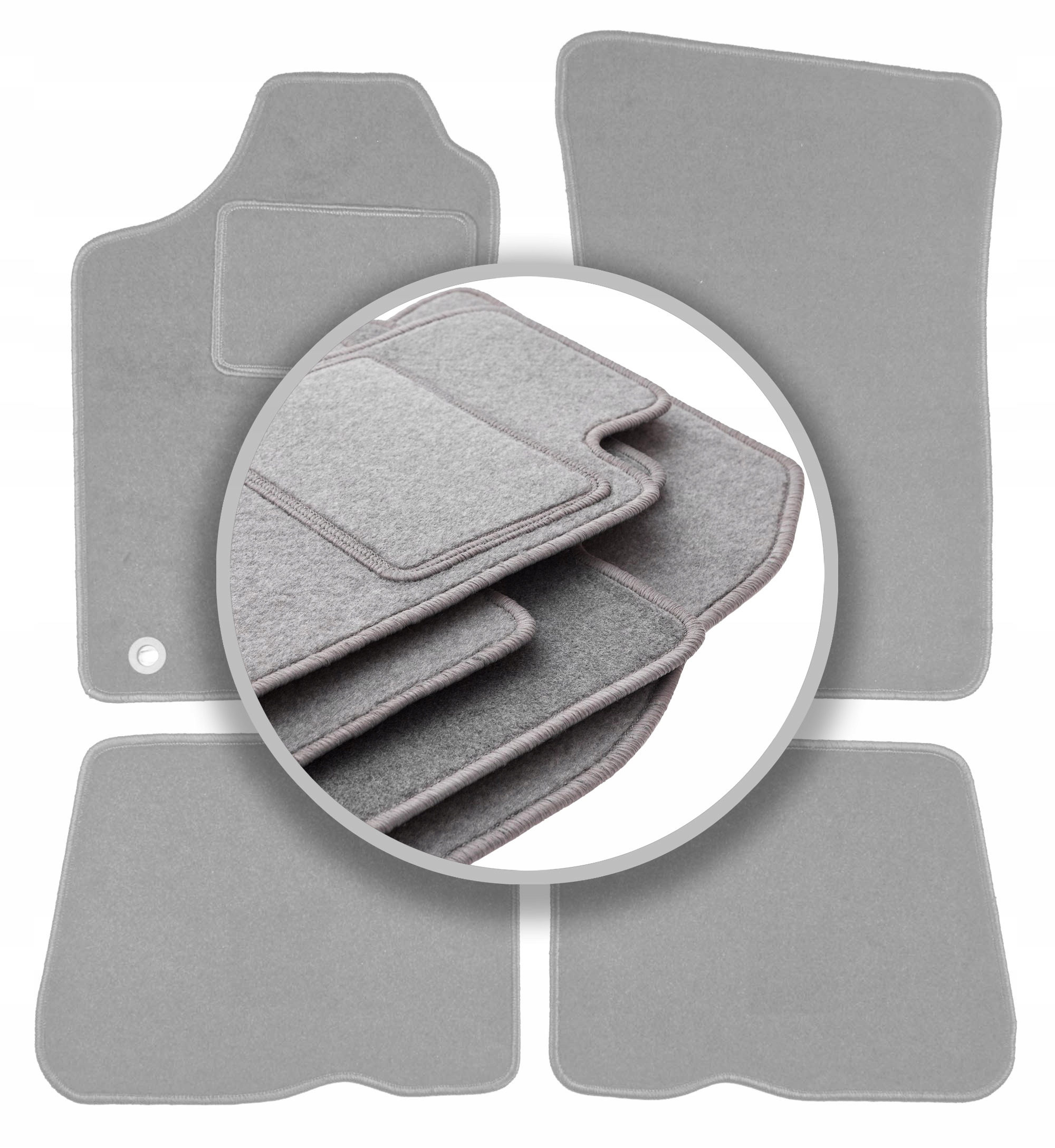 velurové koberce Oslo šedé pro: Renault 19 cabriom, hatchback, seden, cham