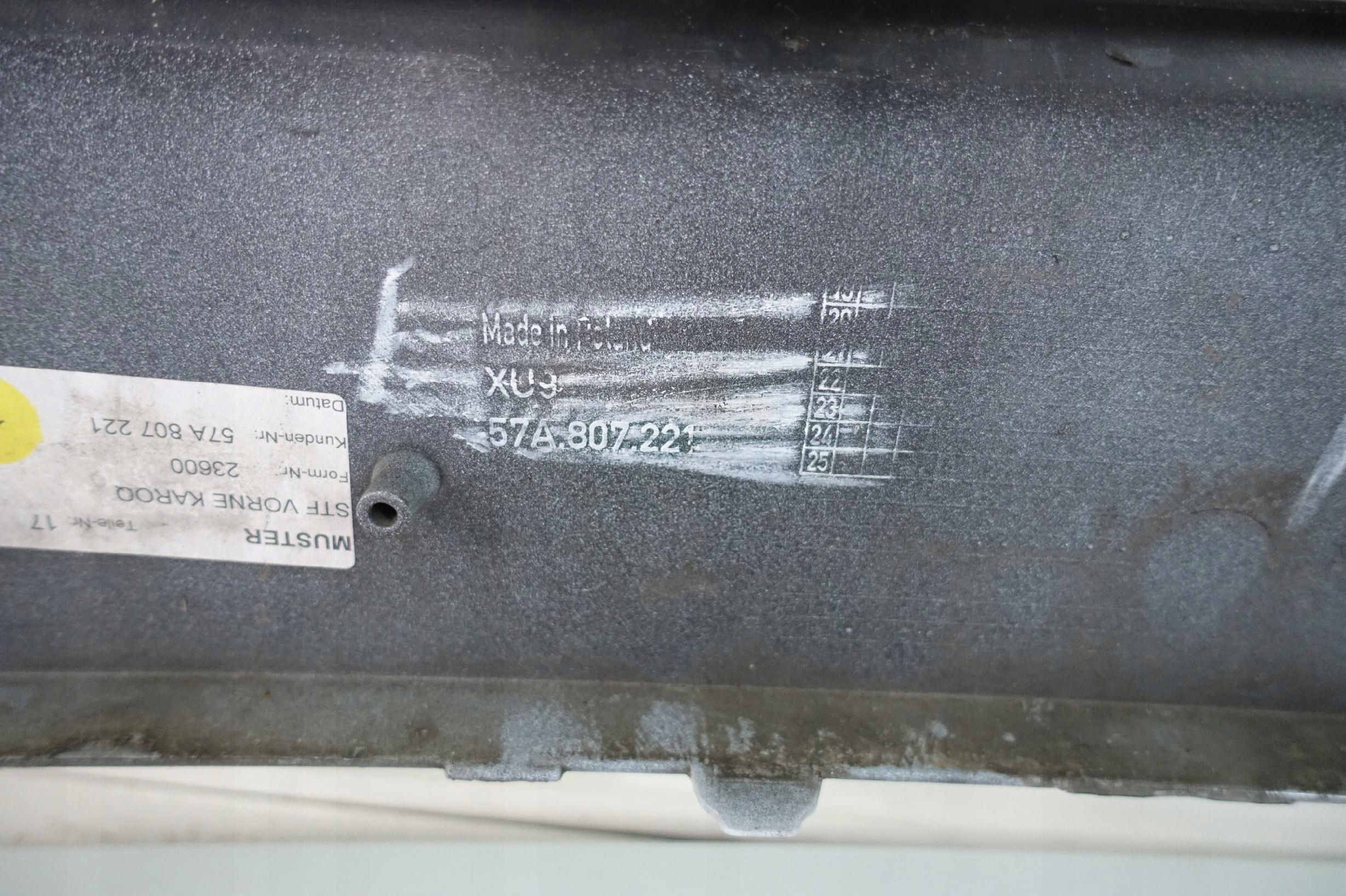 SKODA KAROQ 2017- bumper front front 57A807221