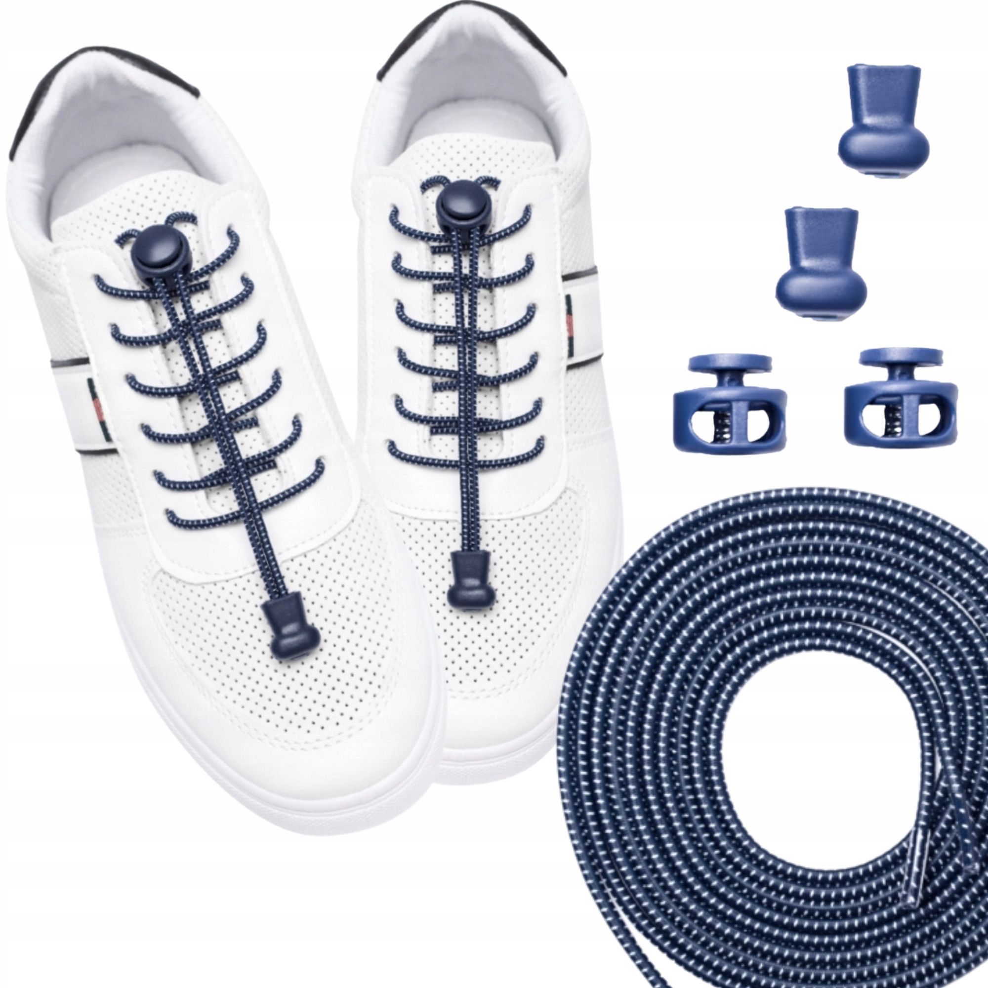 SZNUROWADŁA BEZ WIĄZANIA ELASTYCZNE DZIECI SPORT DO BIEGANIA ZACISKOWE 2SZT Model FIT38