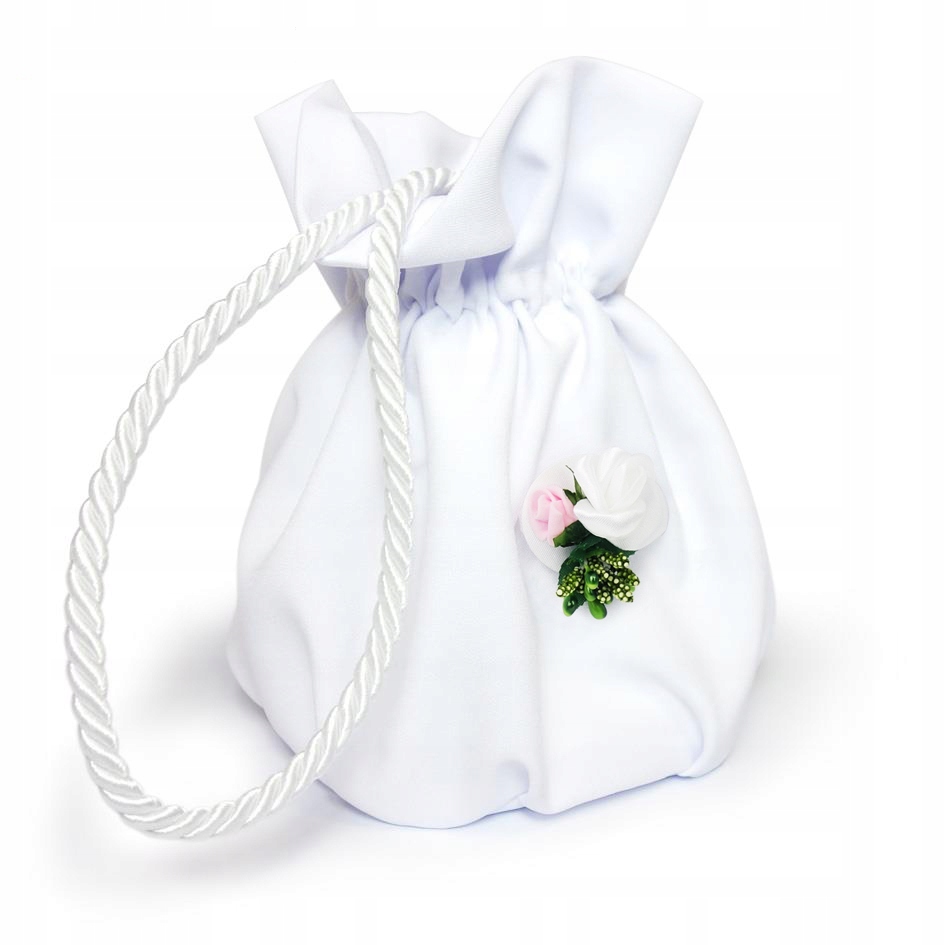 TOREBKA KOMUNIJNA - WORECZEK NA SZNURKU + OZDOBNA PRZYPINKA