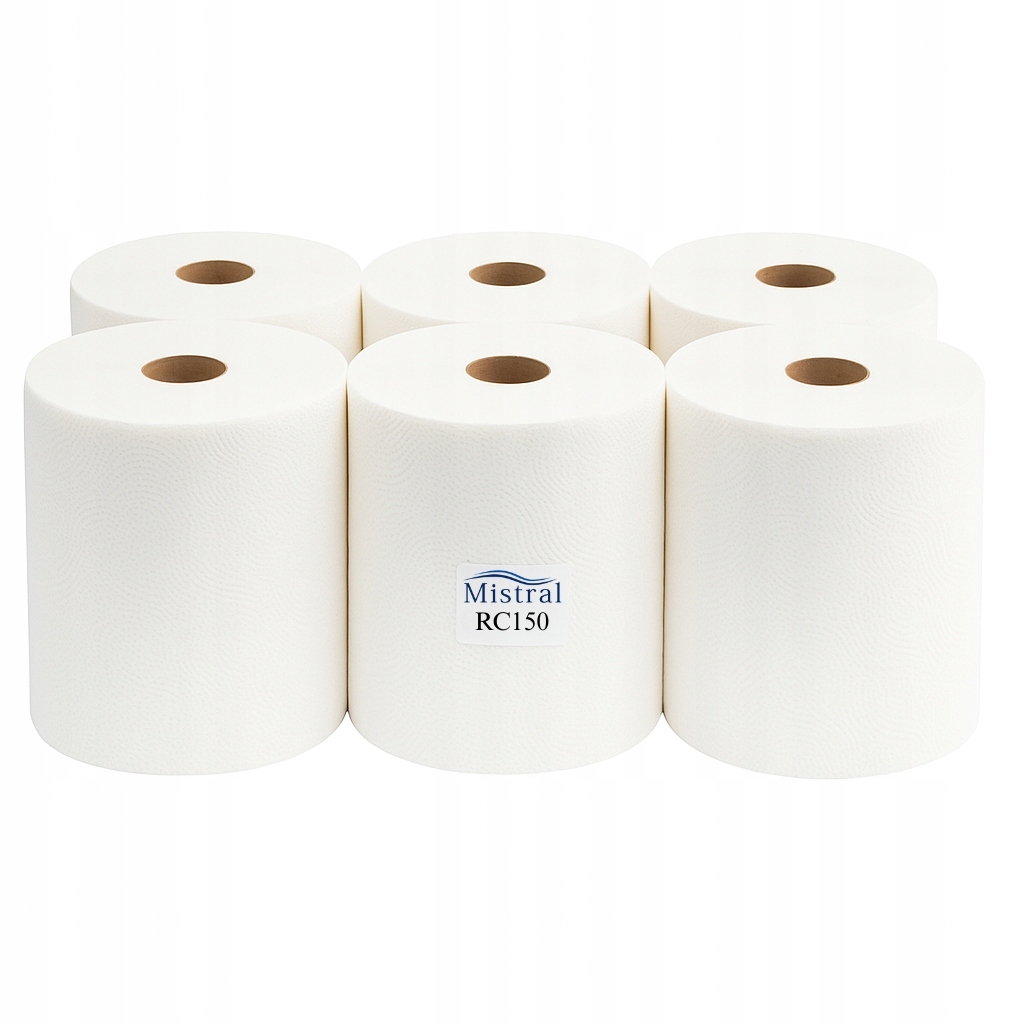 Ręcznik w roli Mistral 6x150m Biel 100% 2-warstwy RC150