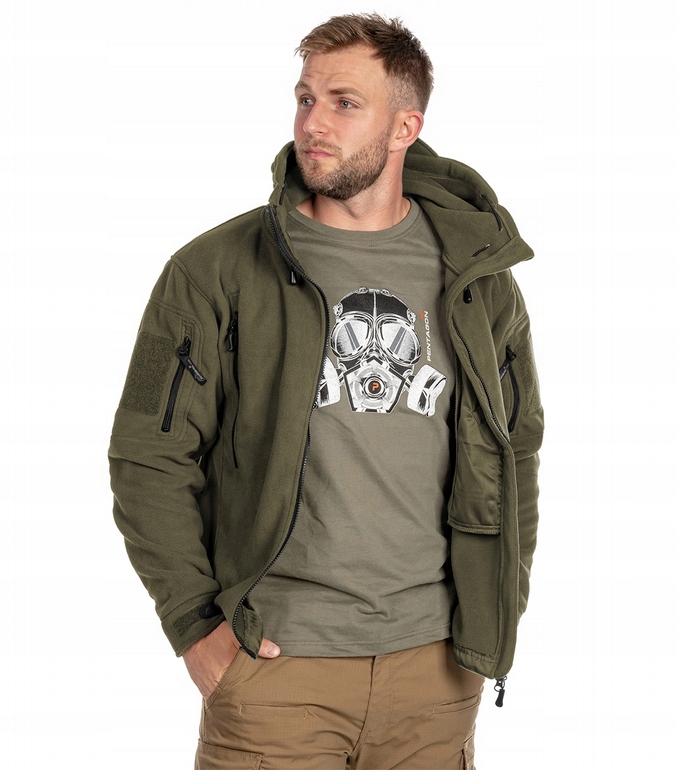 BLUZA PATRIOT Z KAPTUREM ROZPINANA POLAROWA Z IZOLACJĄ OLIVE 3XL 2 FLAGI PL Kod producenta BL-PAT-HF-02-B08