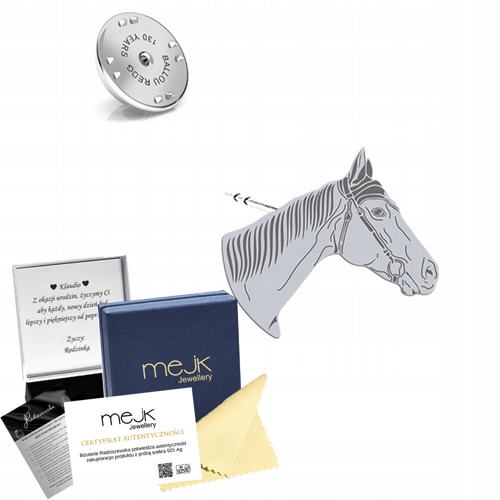 Odznak Stříbrná s koněm Folblut 925 Žena Šperky Dárek Dedikace