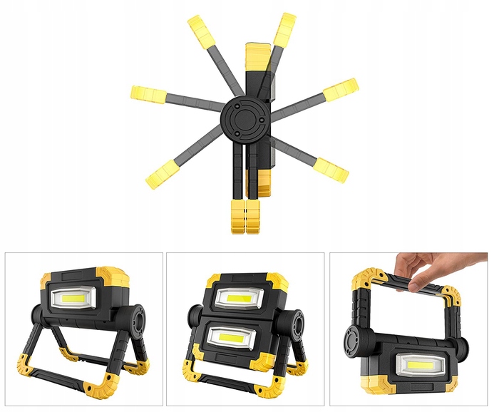 HALOGEN LED NASWIETLACZ AKUMULATOROWY BUDOWLANY Strength 20000 h