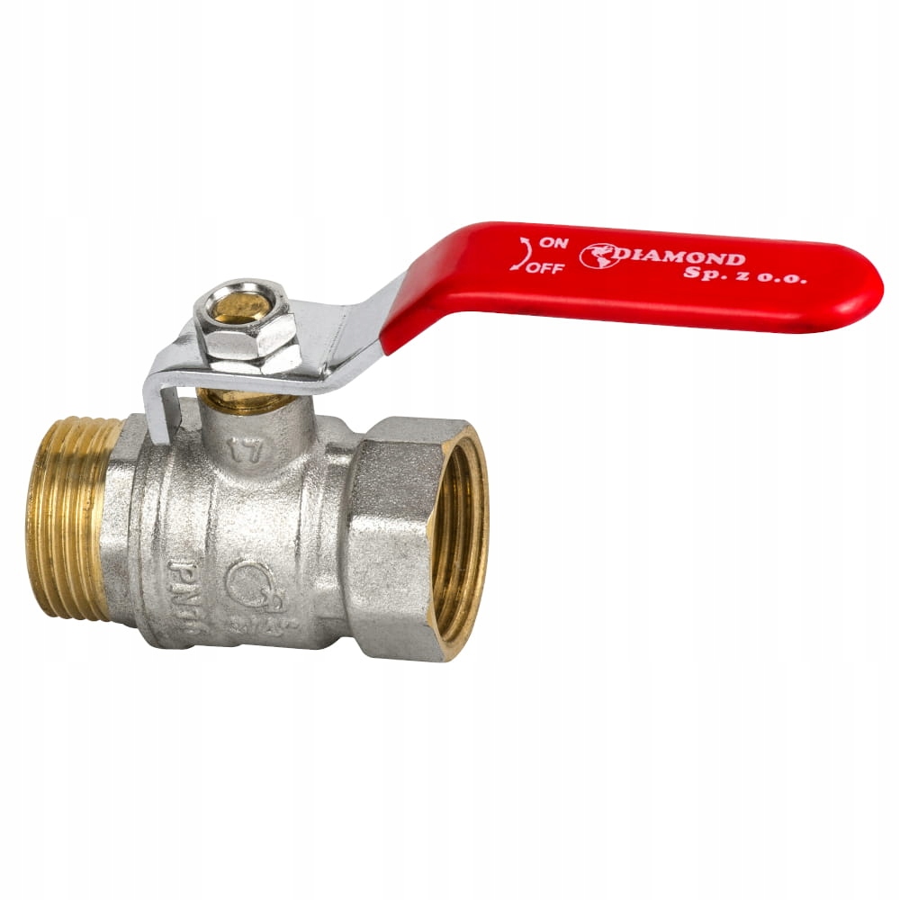 

Zawór kulowy z rączką, dławicą PN16 DN15 1/2"