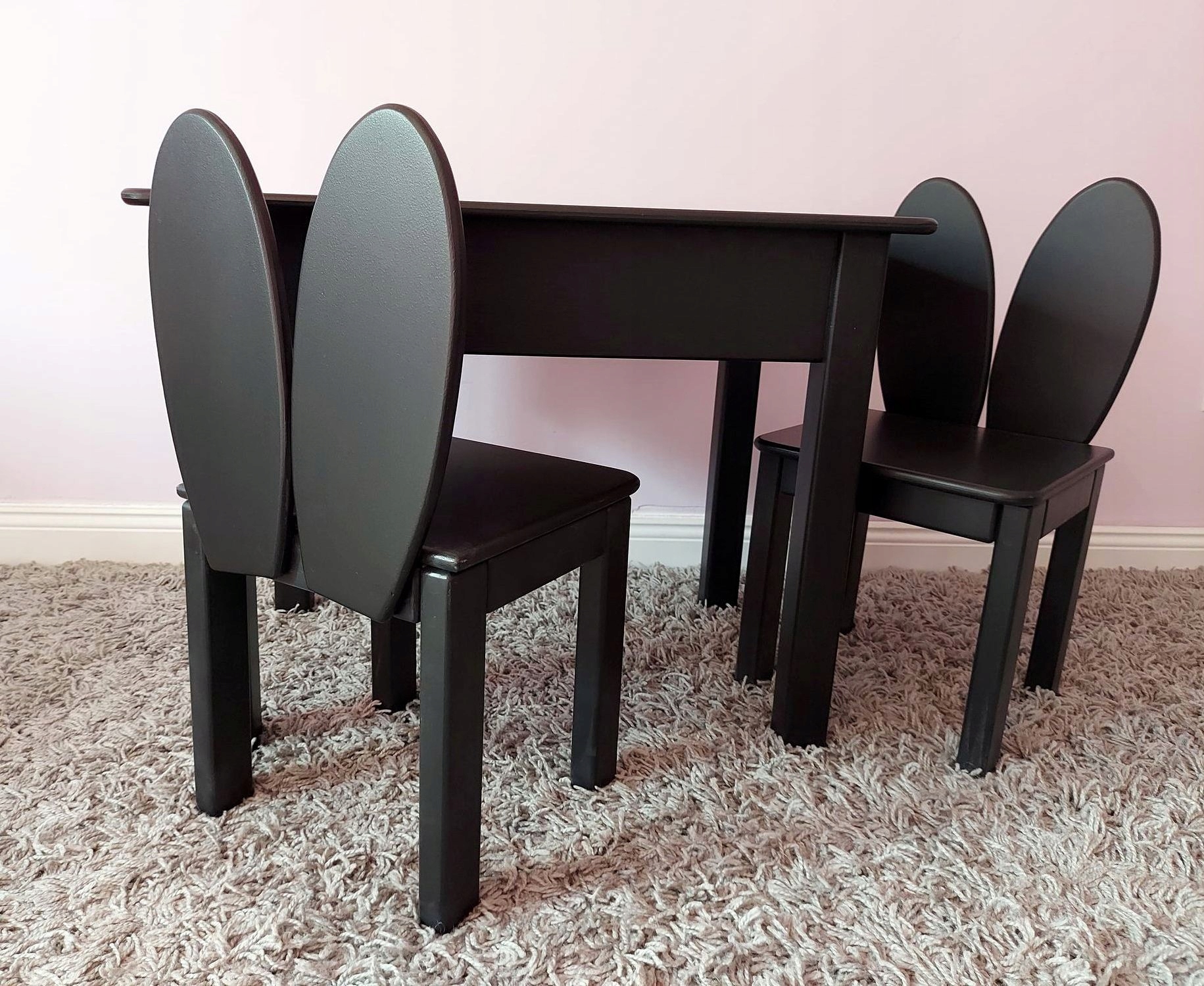 Stolik i 2 krzesełka drewniane 107-122 Marka inna