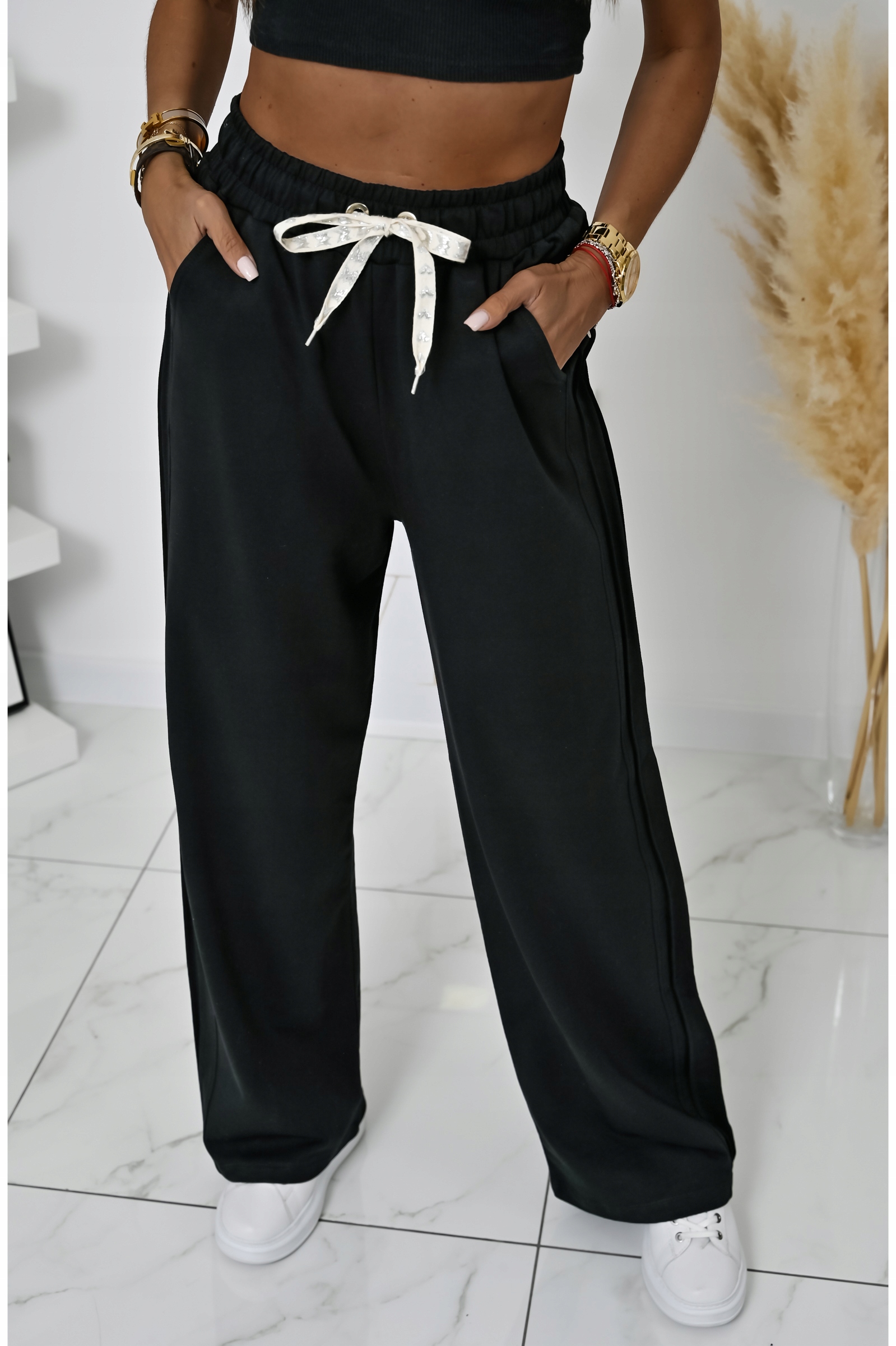 LUŹNE DRESOWE SPODNIE SZEROKIE NOGAWKI GIOGIO! WZ.2 XL Marka bez marki