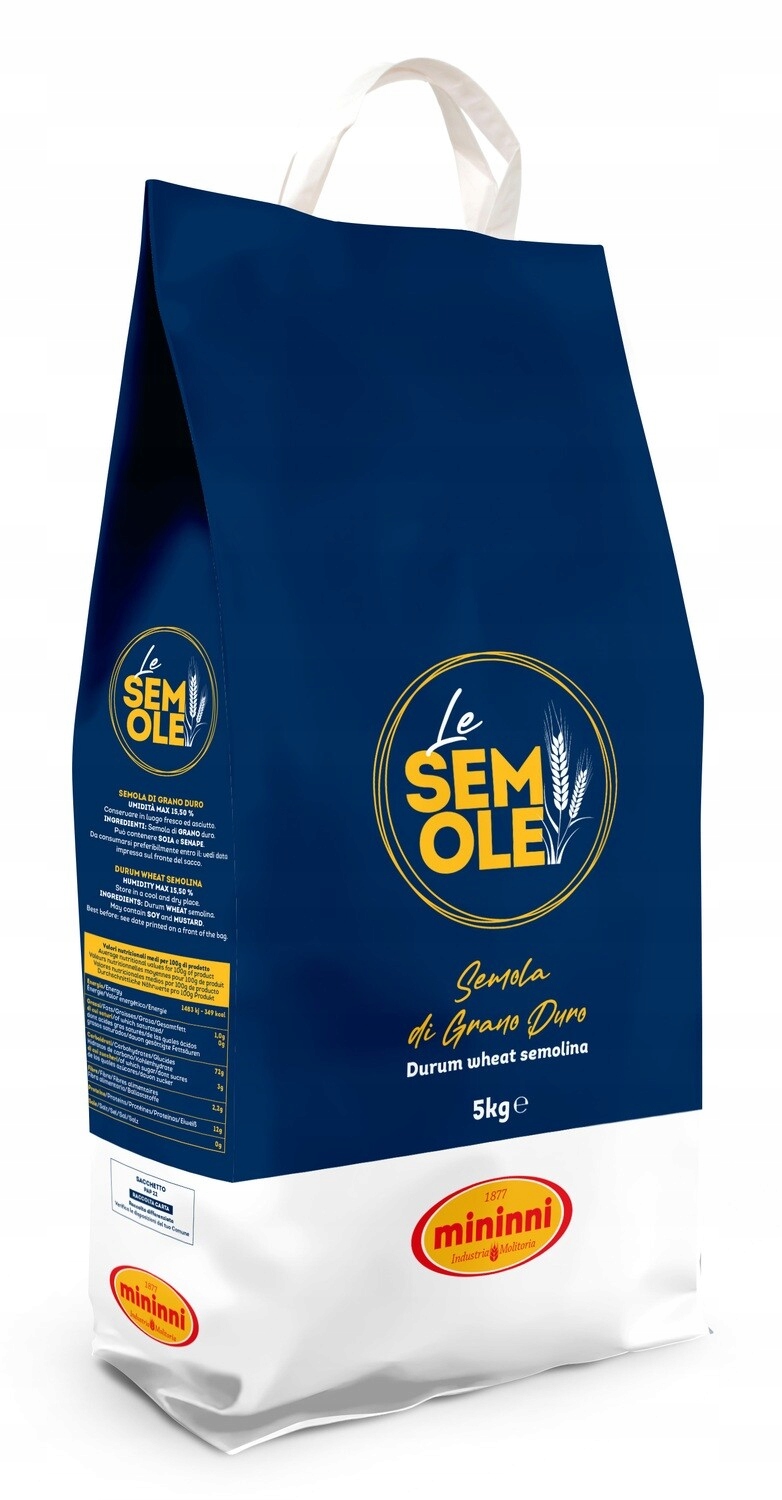 Levně 2x Pšeničná mouka Semolina Di Grano Duro 5 kg Mininni