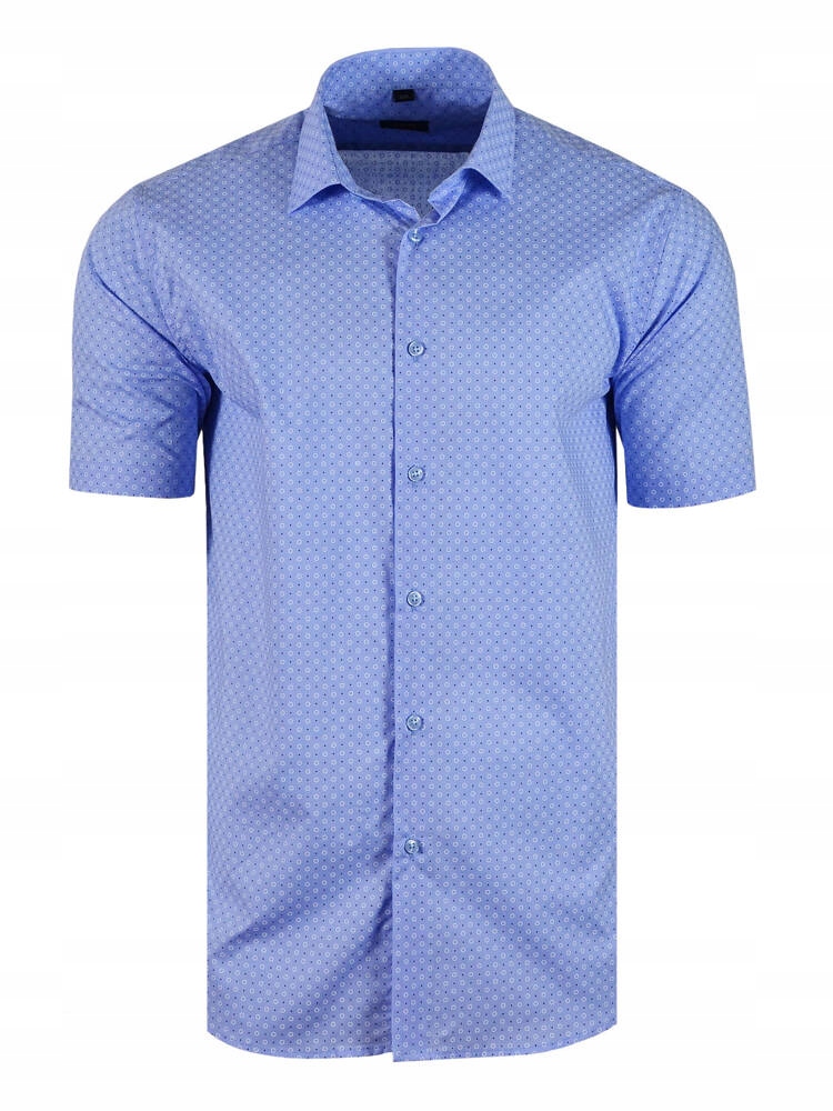 Košile S Modrým Vzorem, Krátký Rukáv, Velká Velikost 48/49