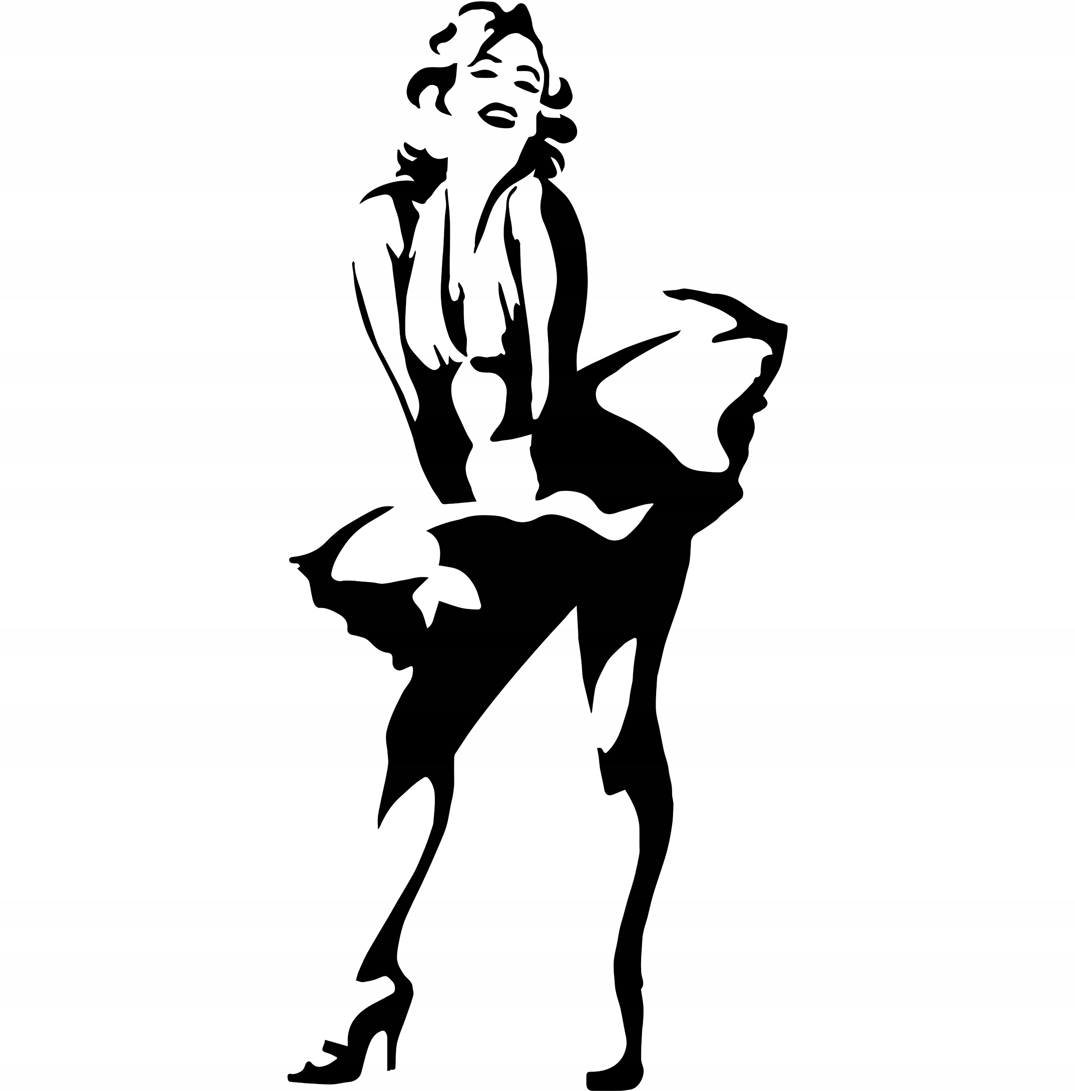 

Naklejka na ścianę Marilyn Monroe Sylwetka 43x94