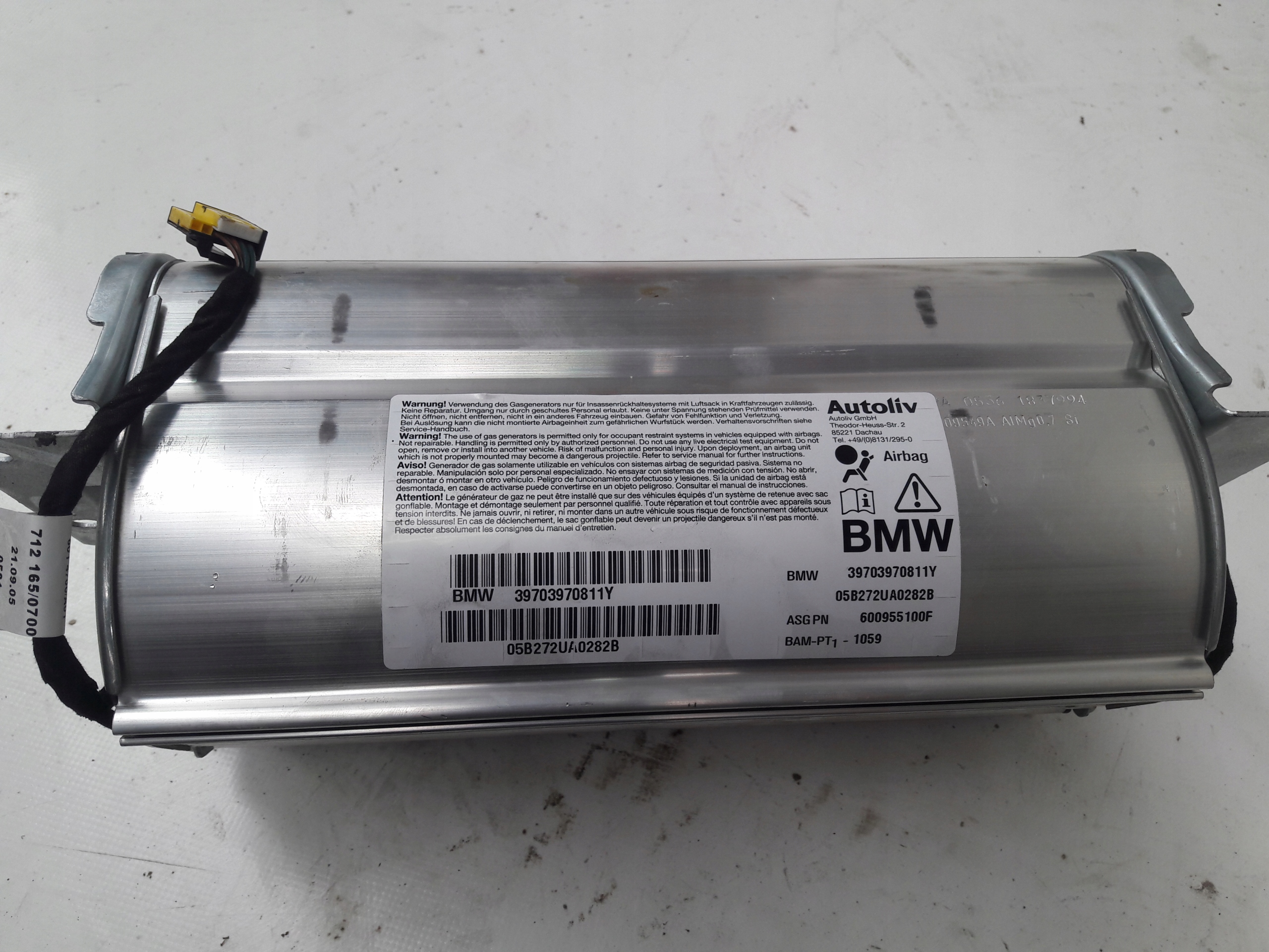 dashboard console airbags sensor BMW E60