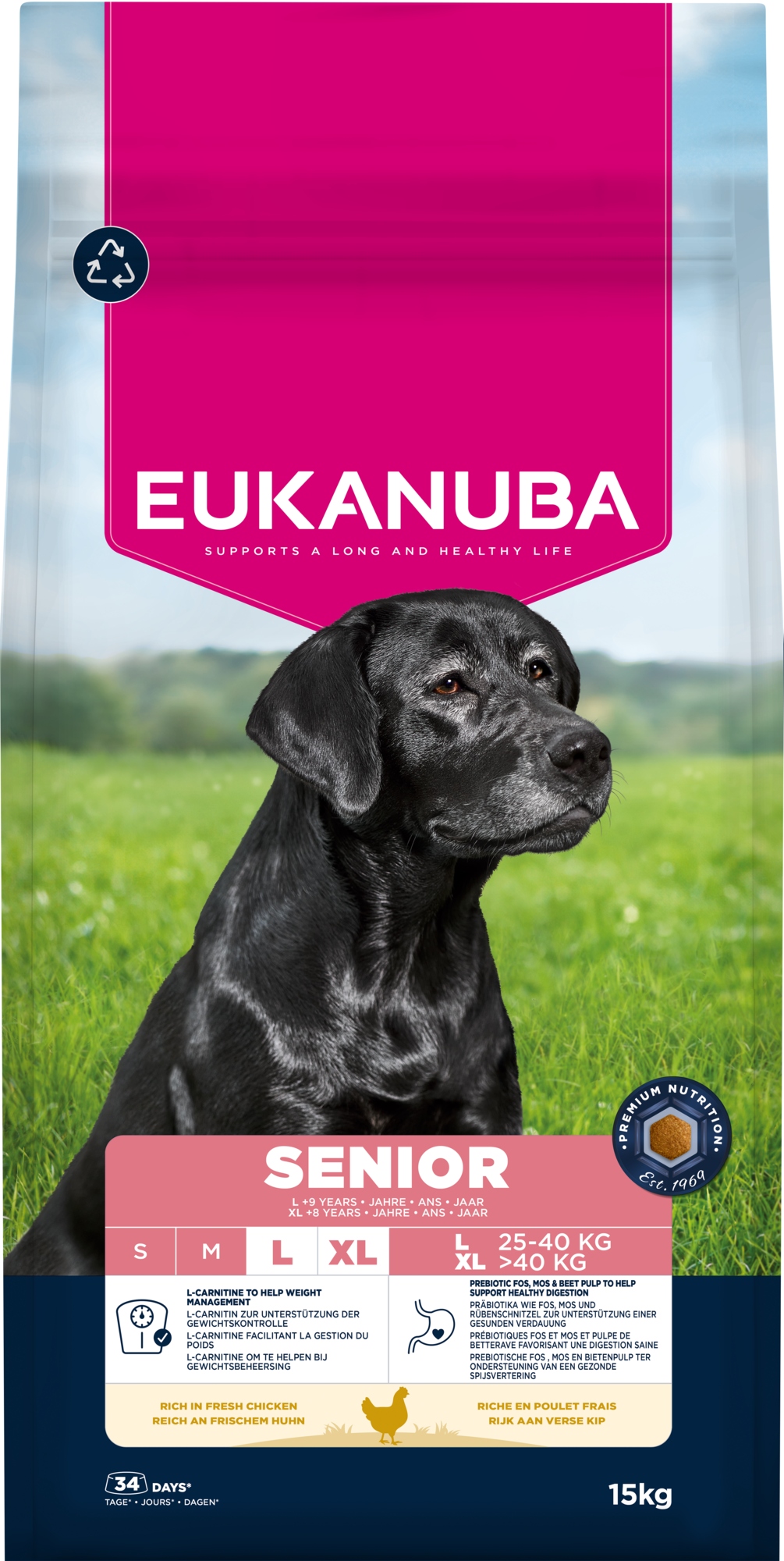 Eukanuba Senior karma sucha dla psa kurczak 15 kg