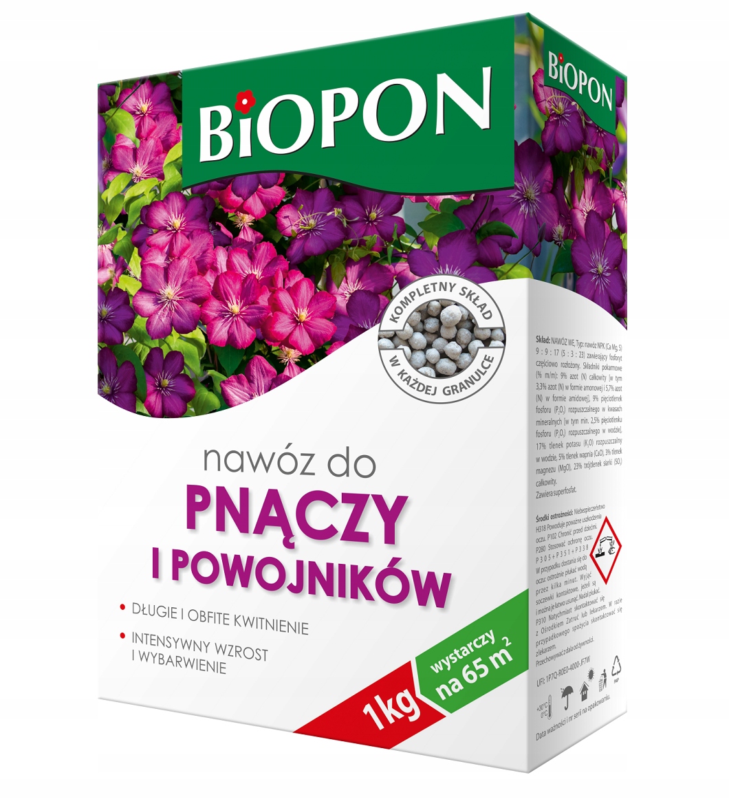 

Nawóz do Pnączy I Powojników 1kg Biopon