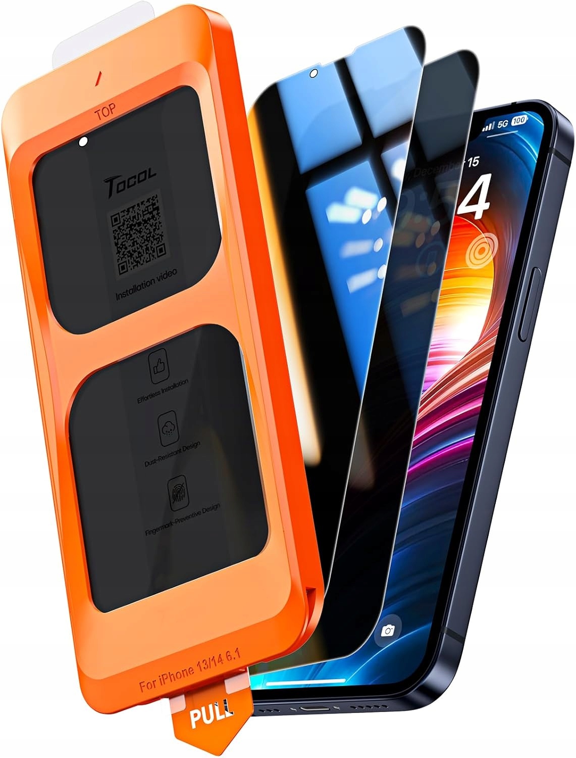 Sklo pro soukromí Hd iPhone 13 6 palce tvrzené 9H lesklé 2 kusy