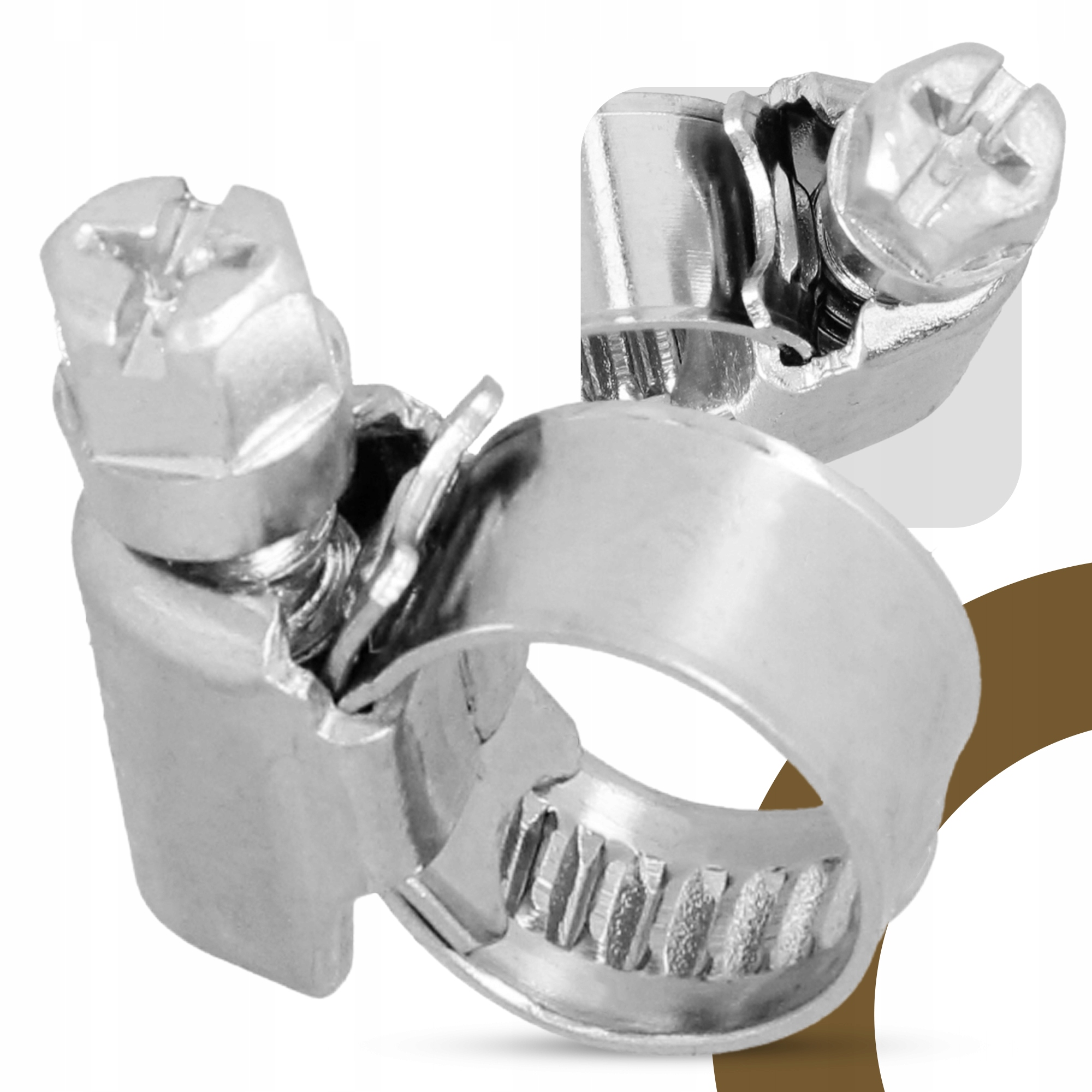 Obejma Ślimakowa OPASKA ZACISKOWA 10-16 mm Metalowa Stalowa SKRĘCANA Cybant Marka inna