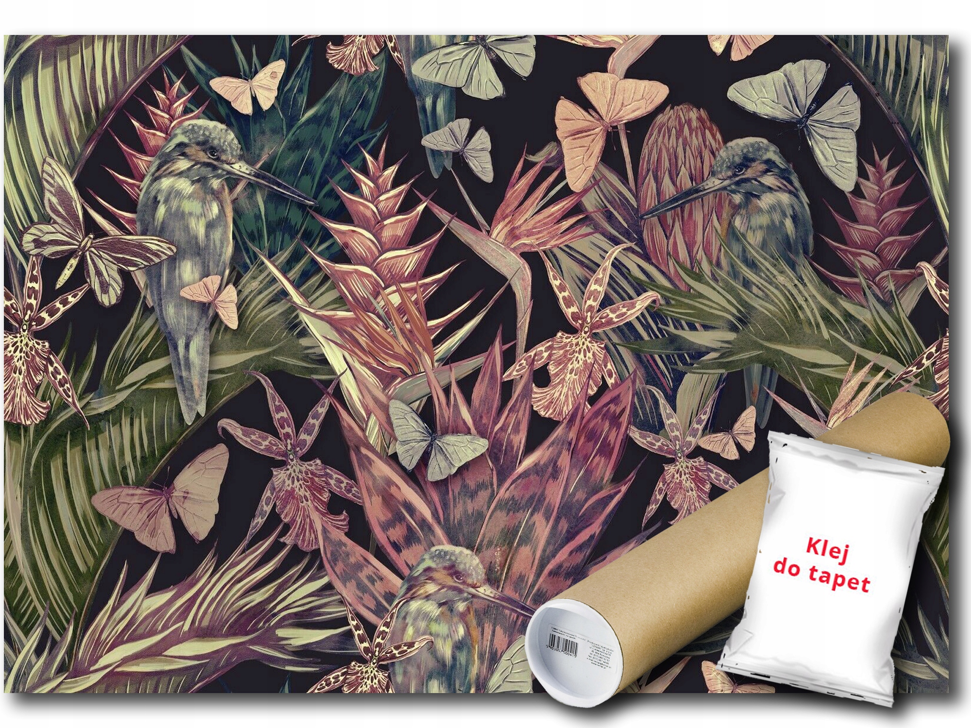 Vinylová Fototapeta Džungľa Rastliny Vták 368x254