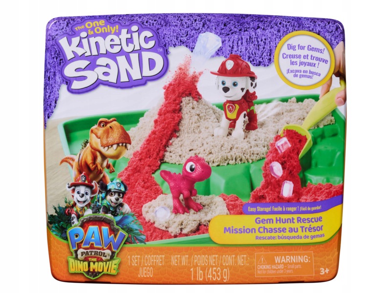 Piasek kinetyczny Spin Master Kinetic Sand Zestaw Psi Patrol i Dinozaury