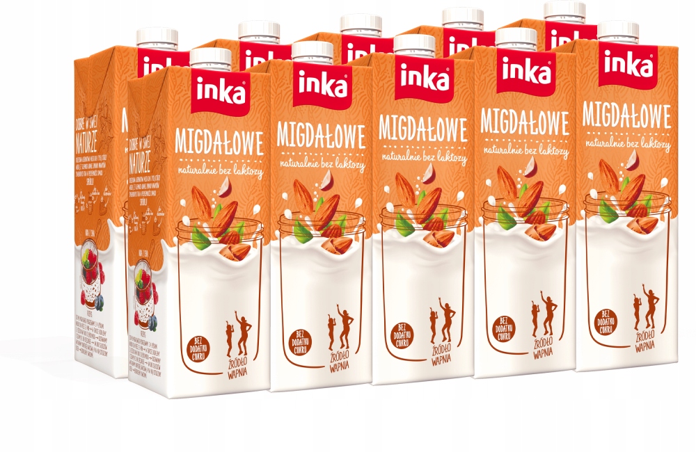 Inka Migdałowe Napój roślinny migdałowy 1l x10