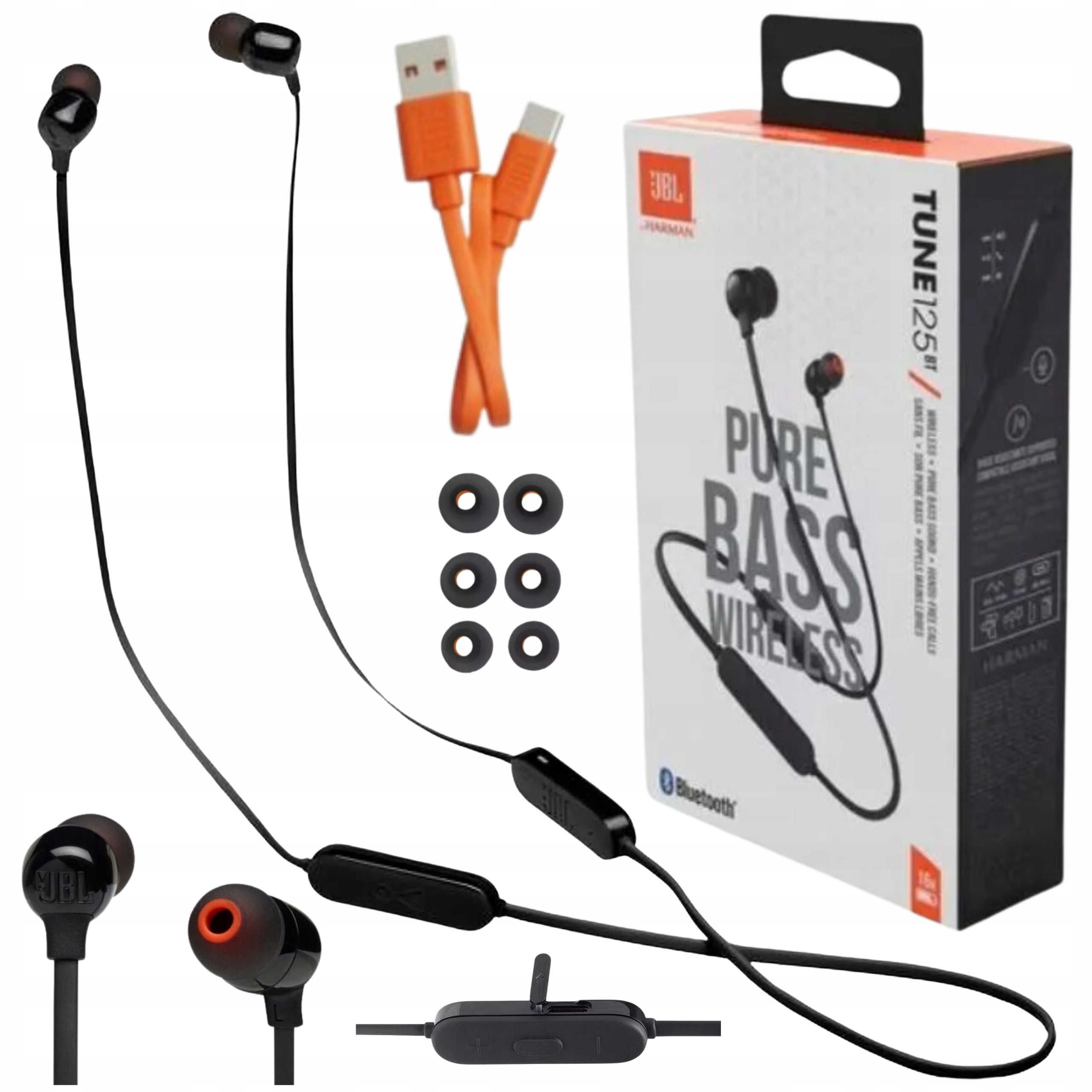 Bezdrátová sluchátka Jbl Tune 125BT Orignal černá bluetooth