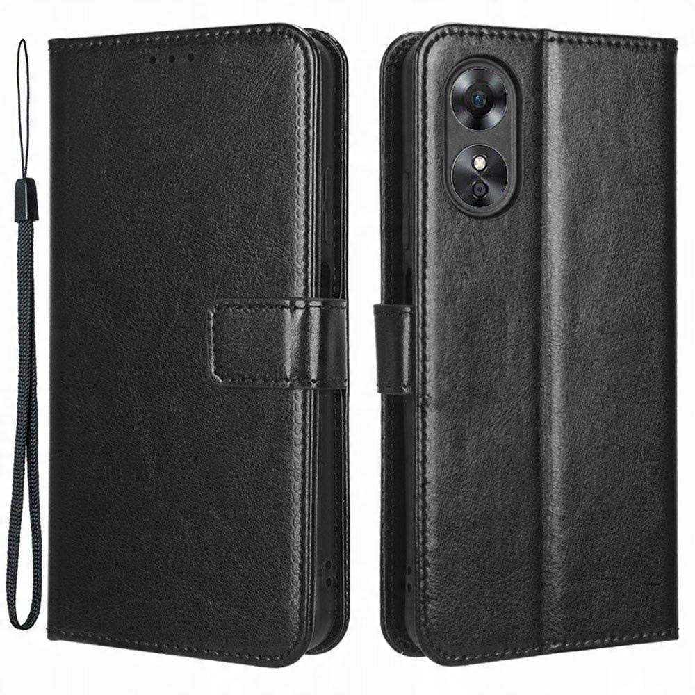 

Etui Skórzane Smart Magnetic Do Oppo A17 Szkło