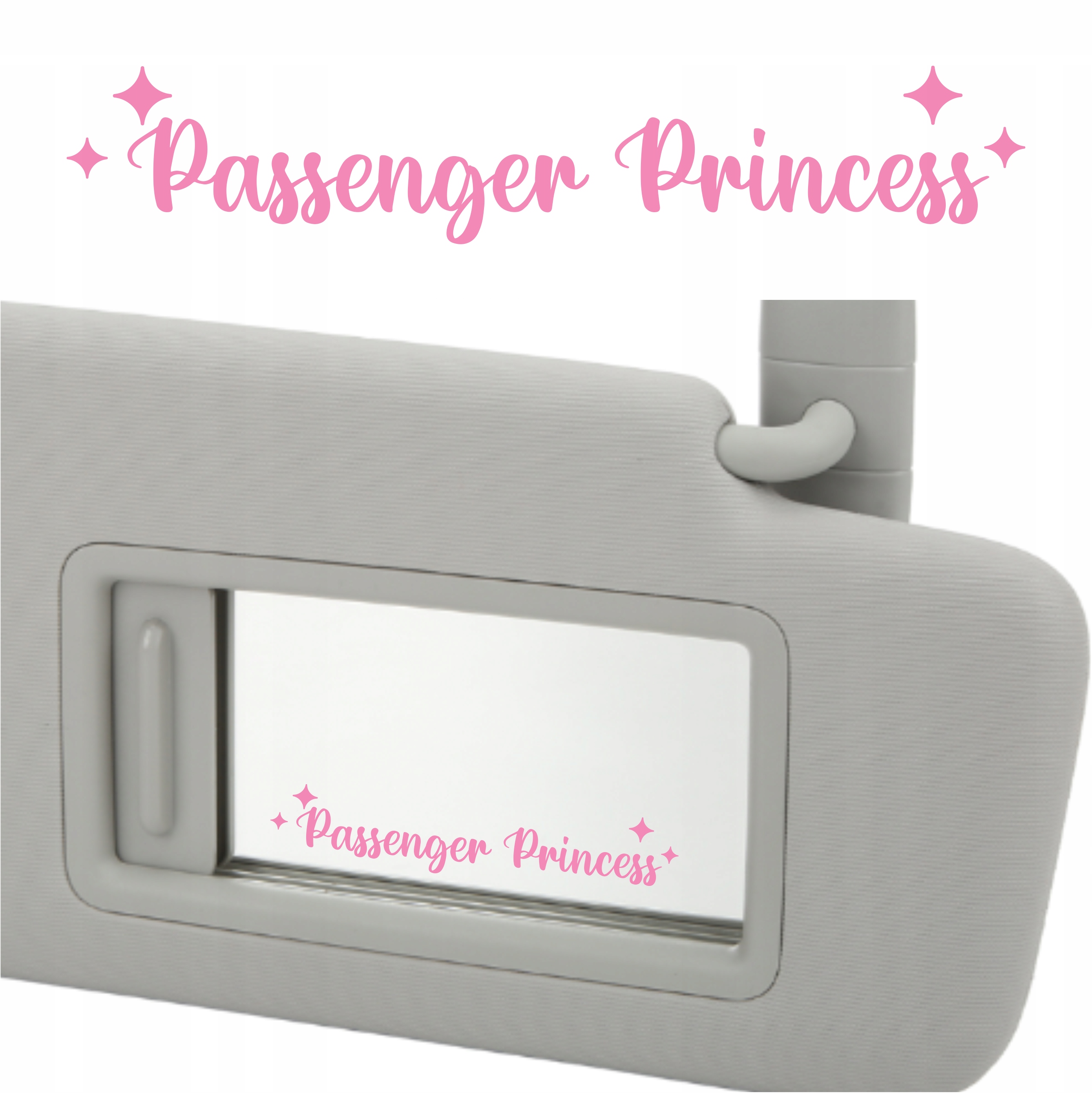 Naklejka Passenger Princess na lusterko 11x2 cm