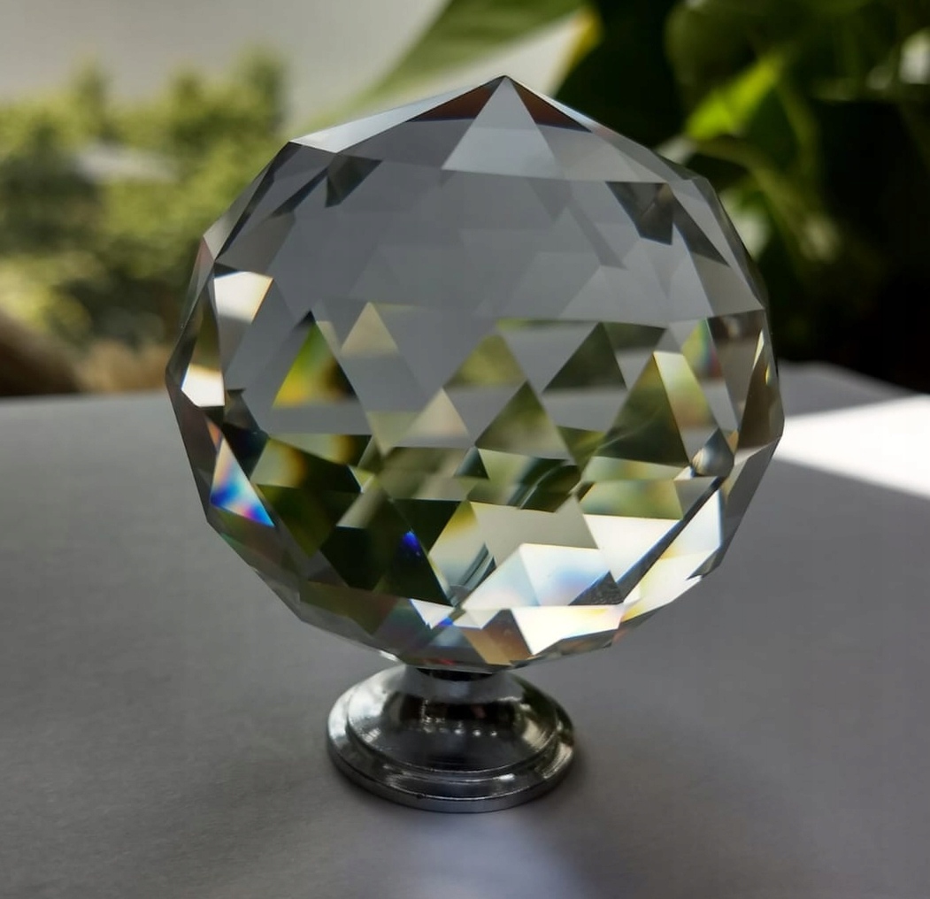 KRYSZTAŁOWA GAŁKA DO MEBLI, UCHWYT -CHROM kula 5cm Kod producenta brak