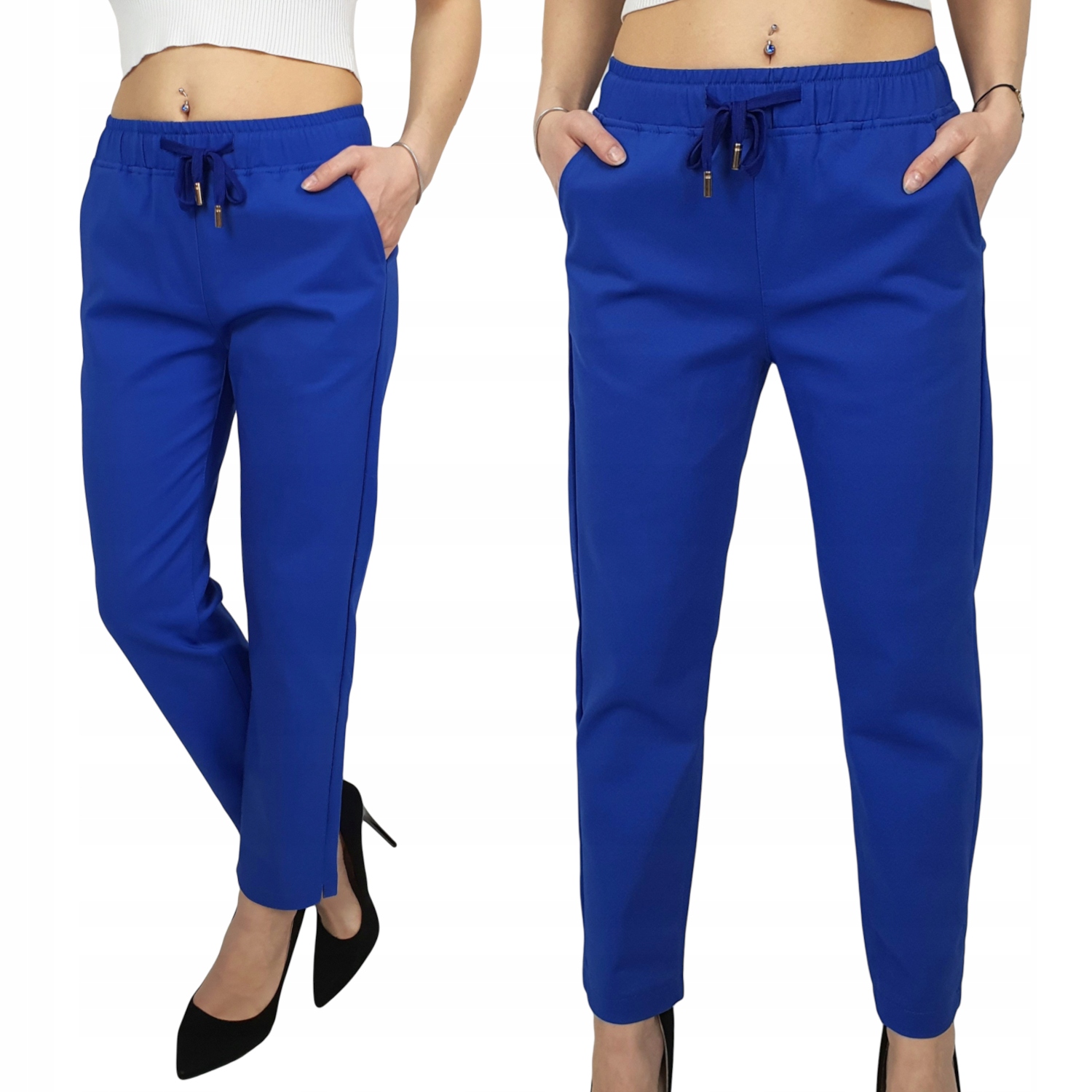 

Eleganckie Damskie Spodnie Gumka 7/8 Kolory Plus