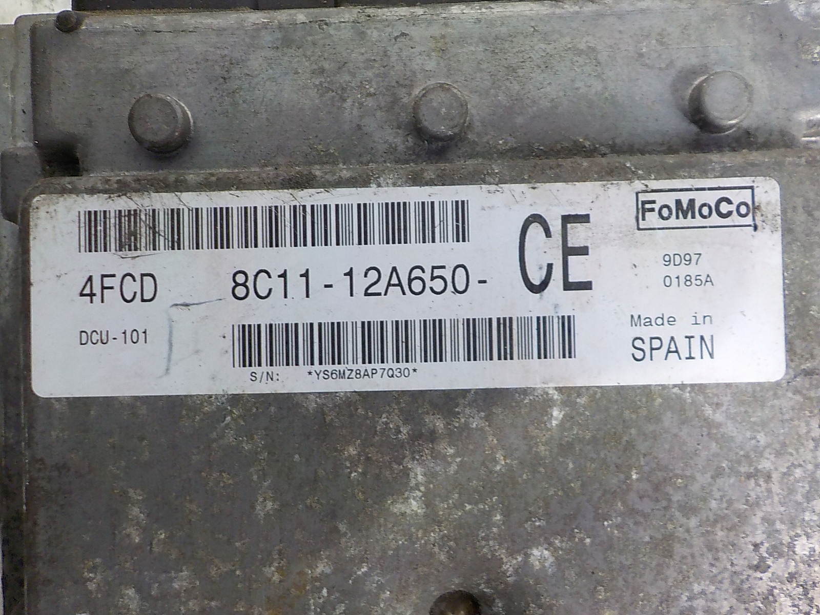 FORD TRANSIT VII MK7 computer bedienteil 8C11-12A650-CE 4FCD DCU-101