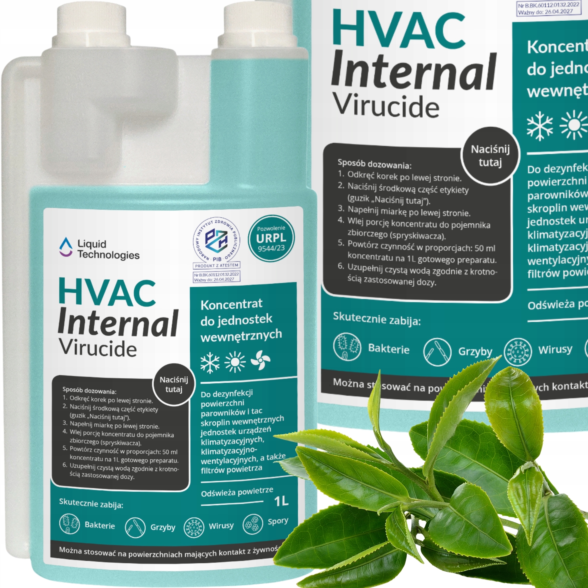 Hvac Internal Virucide 1L – Koncentrat do dezynfekcji klimatyzacji