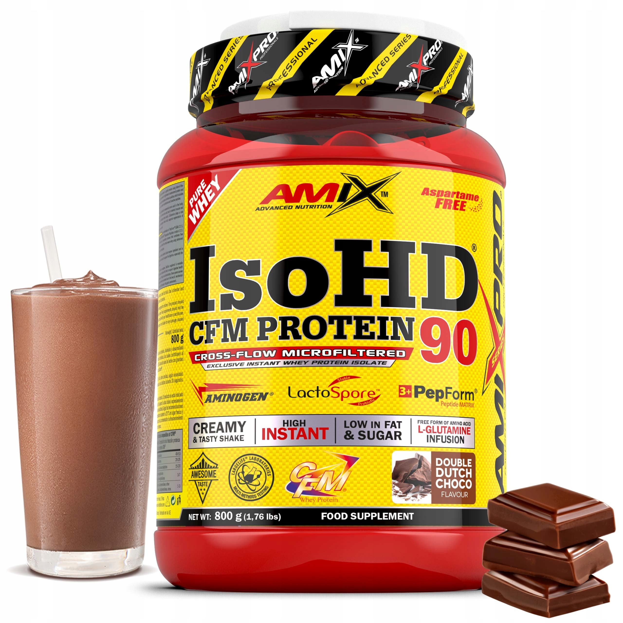 Proteinový izolát 90 g doplněk stravy na suchou svalovou hmotu čokoláda