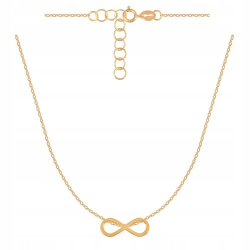 Jemný zlatý náhrdelník 585 typu „celebrita“ s nekonečnem dárek