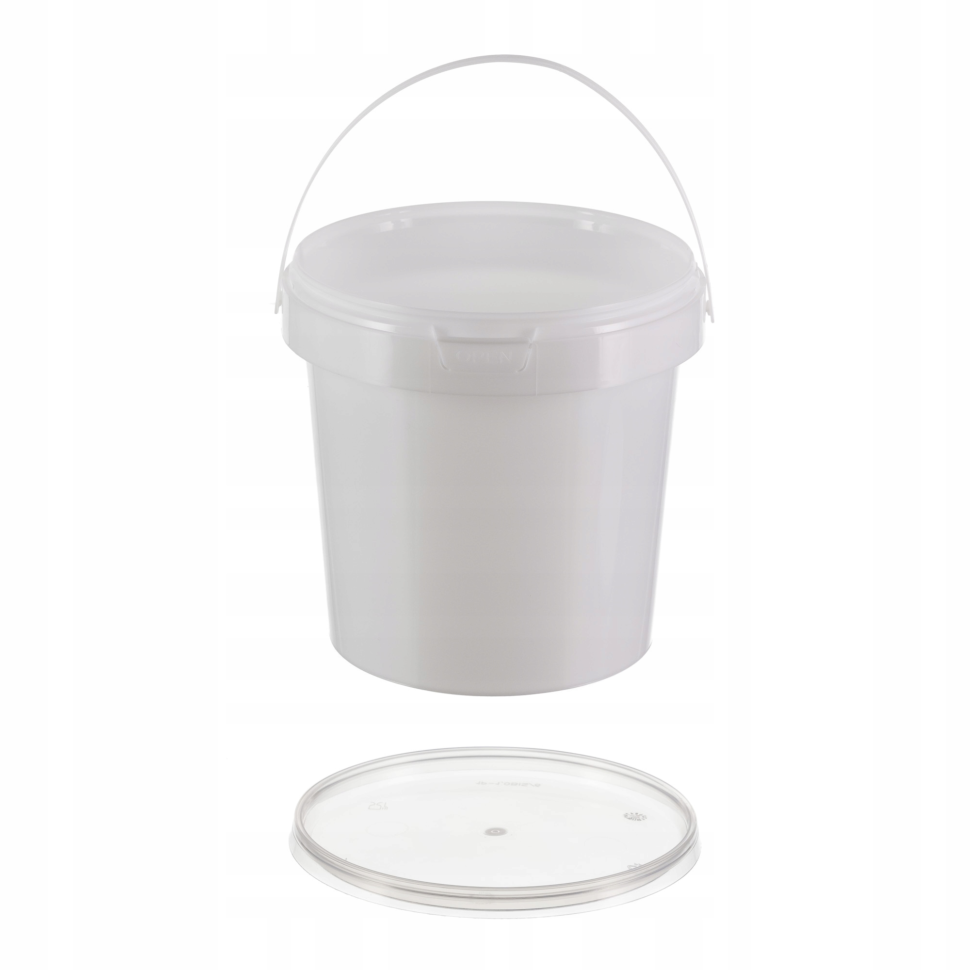 WIADRO WIADERKO PLASTIKOWE NA ŻYWNOŚĆ 1L Z POKRYWĄ I ATESTEM 10 szt Kod producenta P