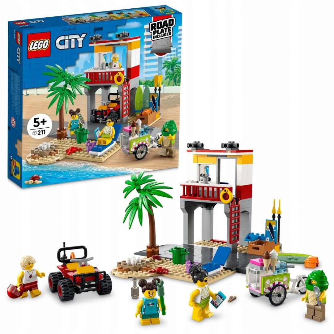 Lego 60328 City – záchranné stanoviště na pláži Stavebnice Originální Nové