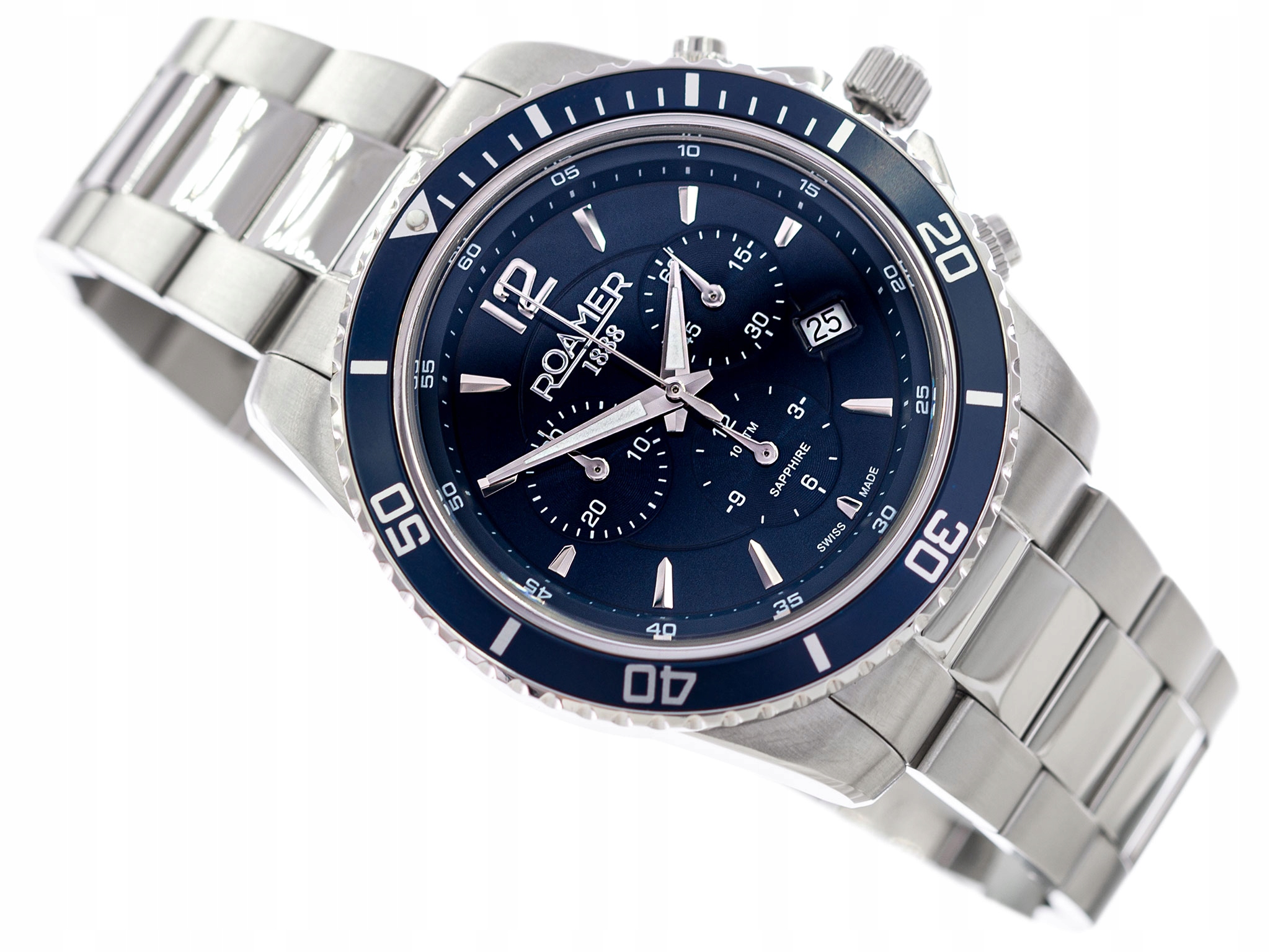 Męski Zegarek Roamer 862837 41 45 20 Chronograf