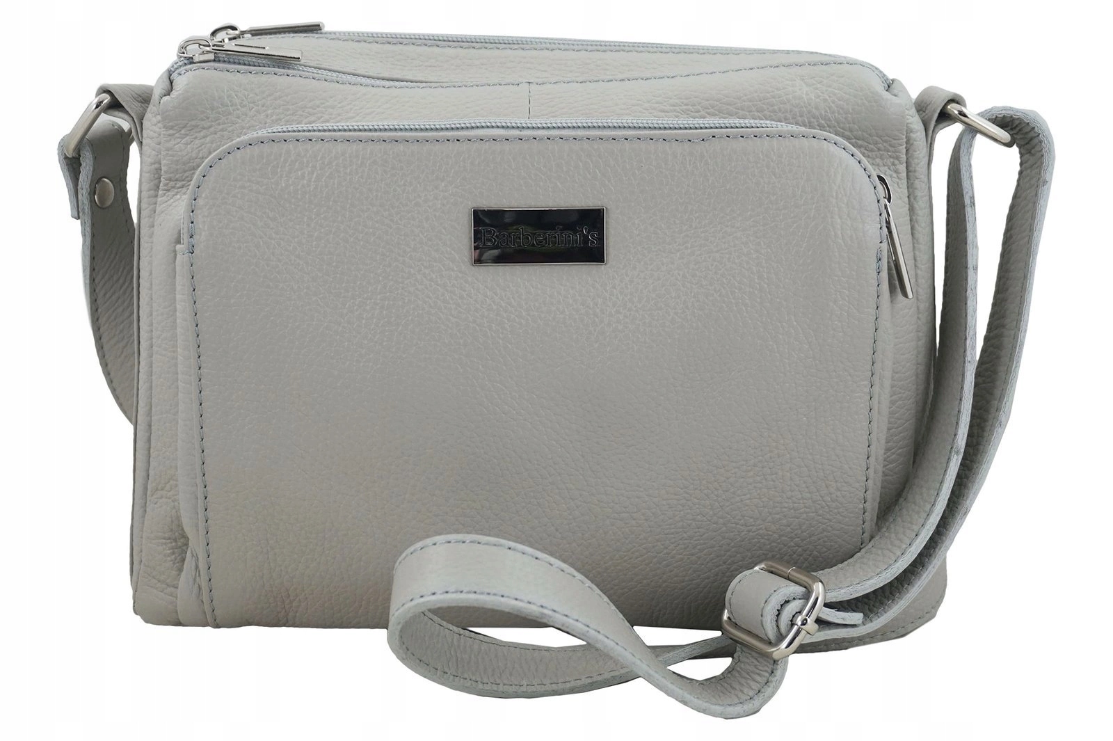 Kabelka Přes Rameno s kapsami – šedá světlá