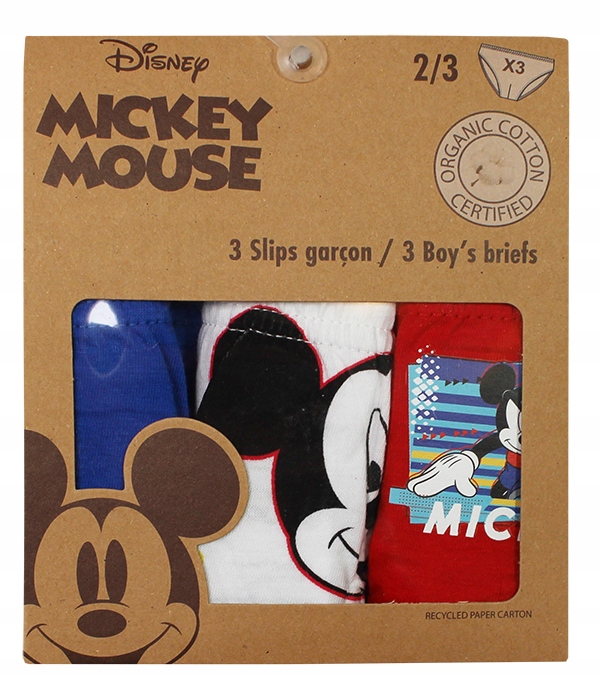 MYSZKA MICKEY MAJTKI CHŁOPIĘCE SLIPKI SLIPY 3-PAK 6/8LAT Marka Sun City