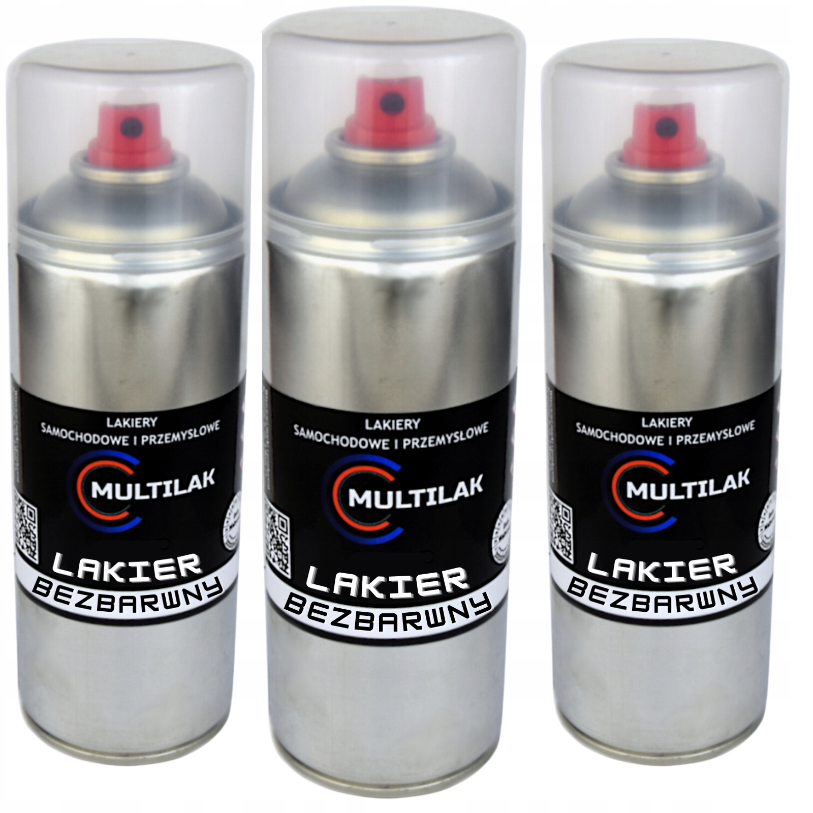 3x Lakier bezbarwny Klar w sprayu Multilak 400ml