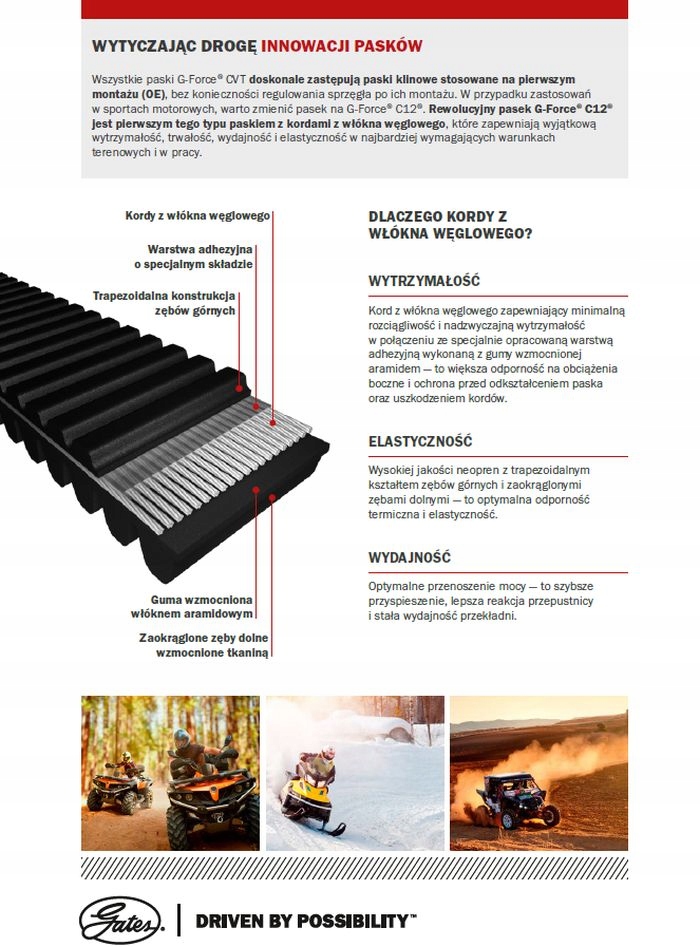 23G3856 - Приводной ремень GATES Polaris Sportsman MV 850 15