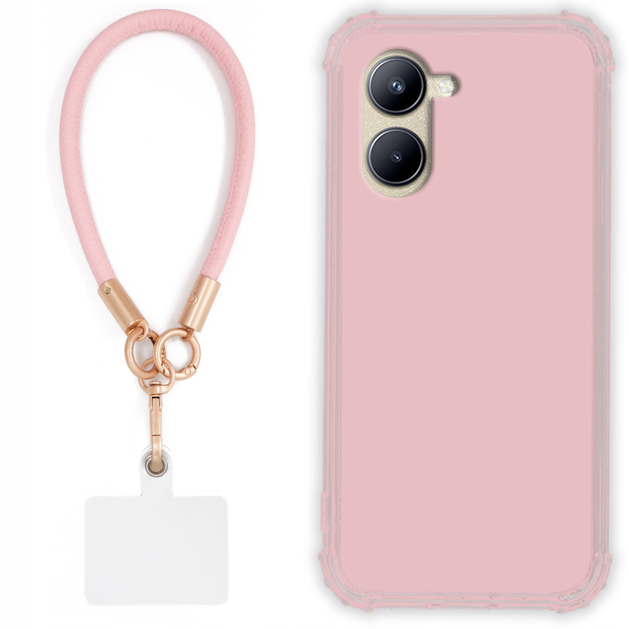 Pouzdro Pro Realme C33 Case Antishock Pinky Růžové vodítko Sada Odolné Silné