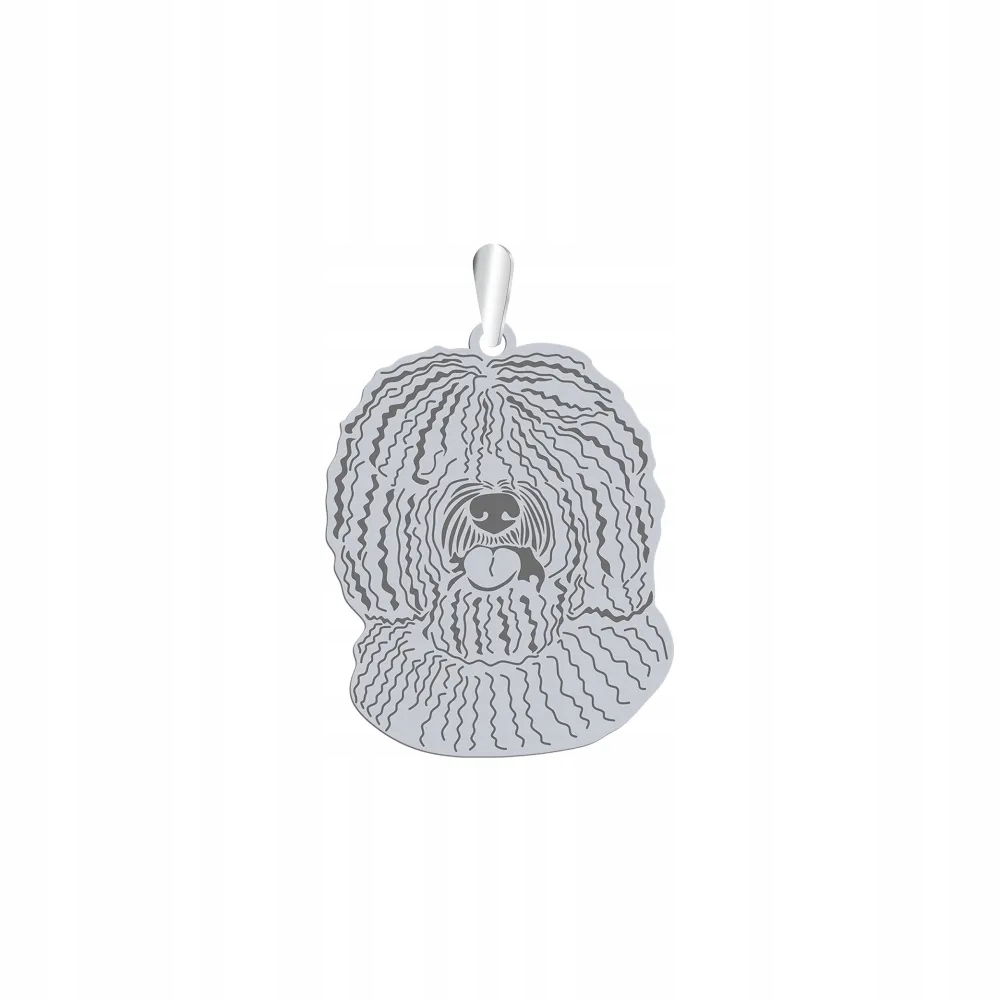Stříbrný přívěsek se psem Španělský vodní pes 925 Šperky Gravírování