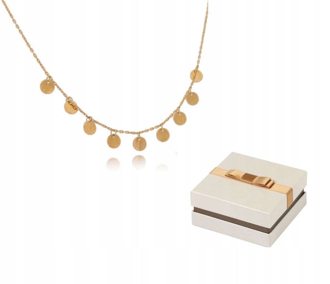 Zlatý náhrdelník s kroužky ZN106