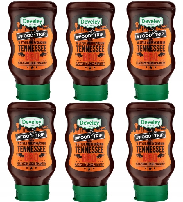 Levně 6 x 300 ml Develey Omáčka Tennessee Food Trip Svařovací