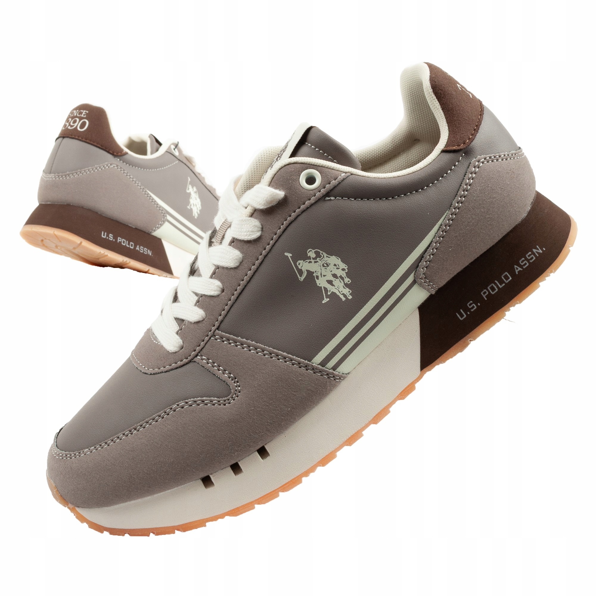 Pánské tenisky U.s Polo Assn vel.44 módní pohodlné hnědé