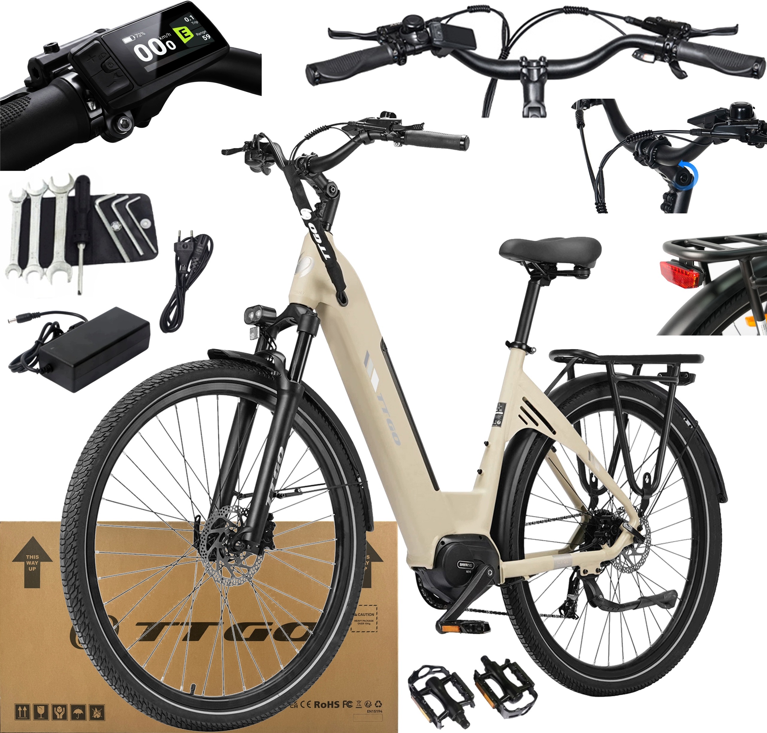 Ttgo C7 Se Elektrokolo Městské 250W 75NM 25KM/H 36V 18Ah 140KM 28*2"