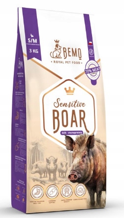 Bemo Sensitive karma sucha dla psów dorosłych Dzik S/m 3kg Boar