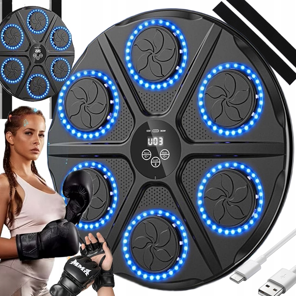 Inteligentna Tarcza Bokserska Bluetooth 12 Trybów 12 Prędkości Rękawice