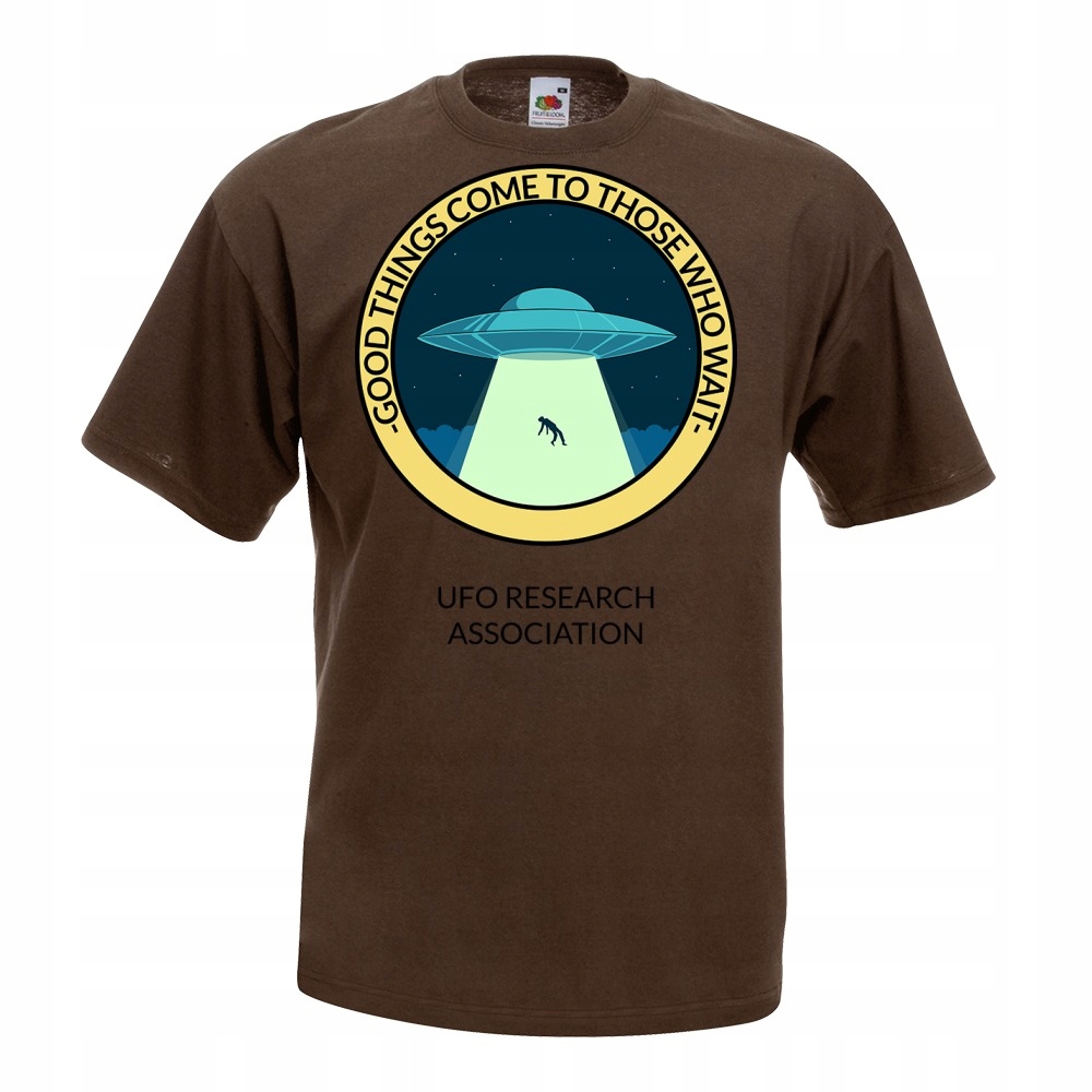 

Koszulka world ufo day kosmici M brązowa